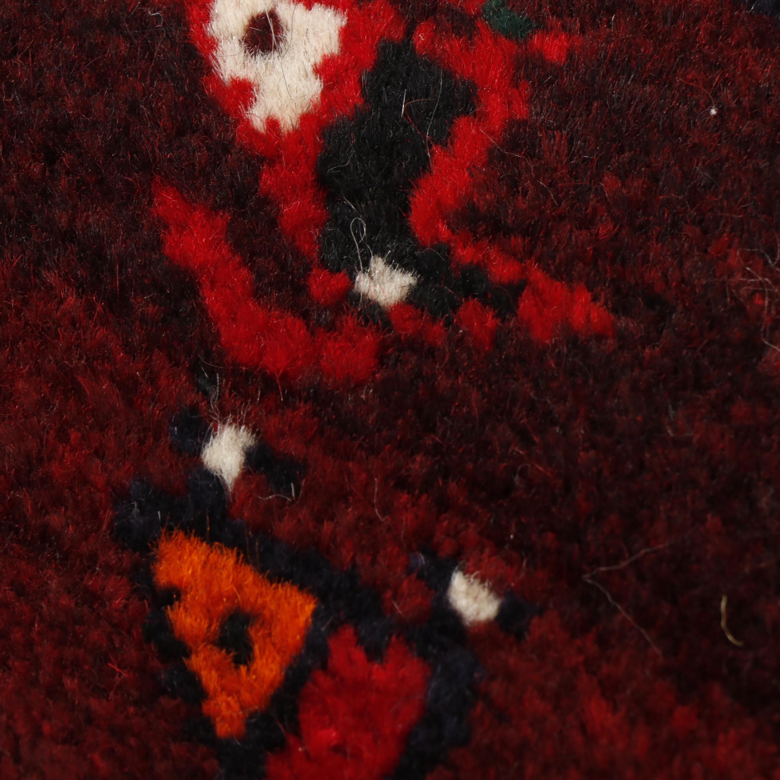 Hand-Knotted Qashqai Wool Pictorial Area Rug