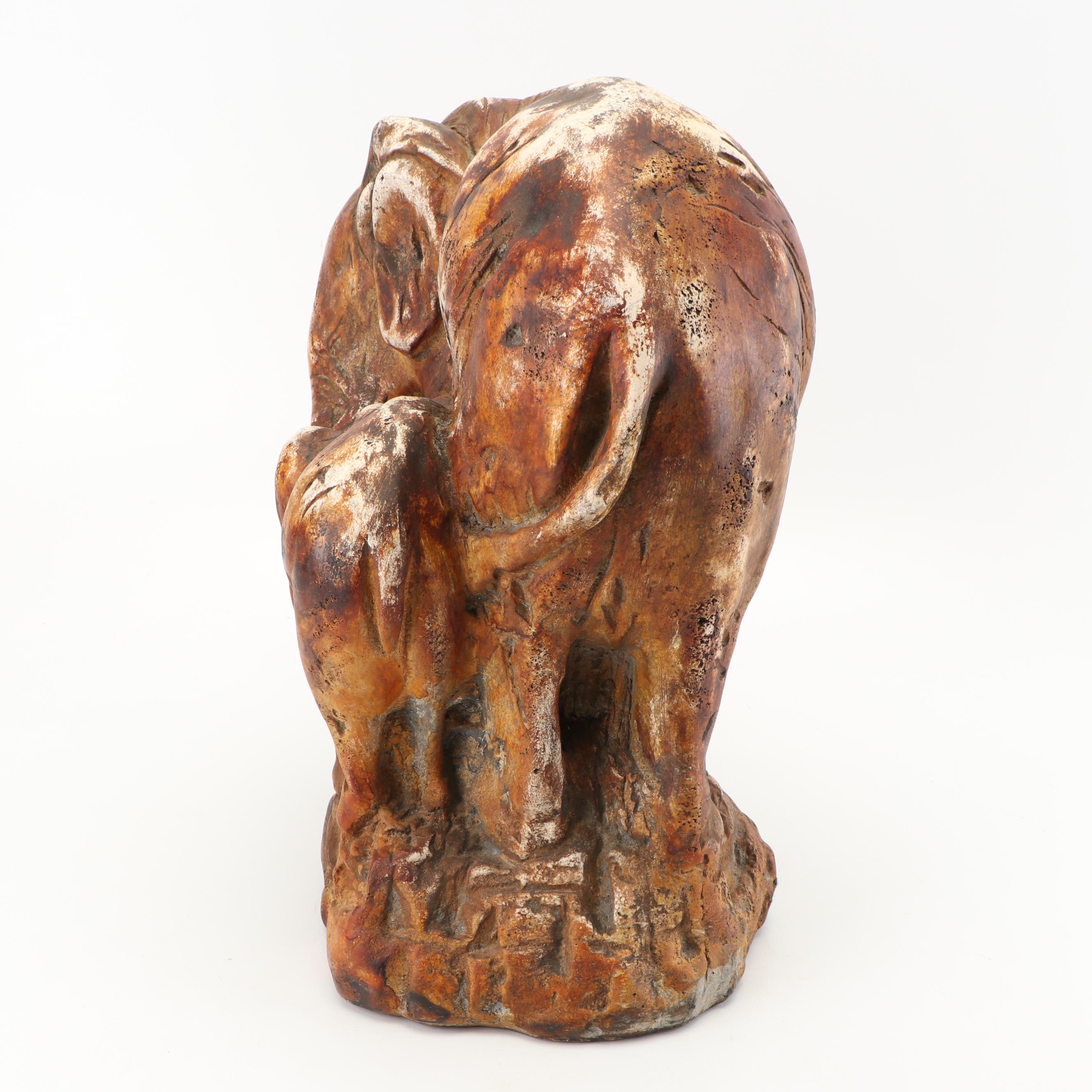 Ceramic Statue of Elephants