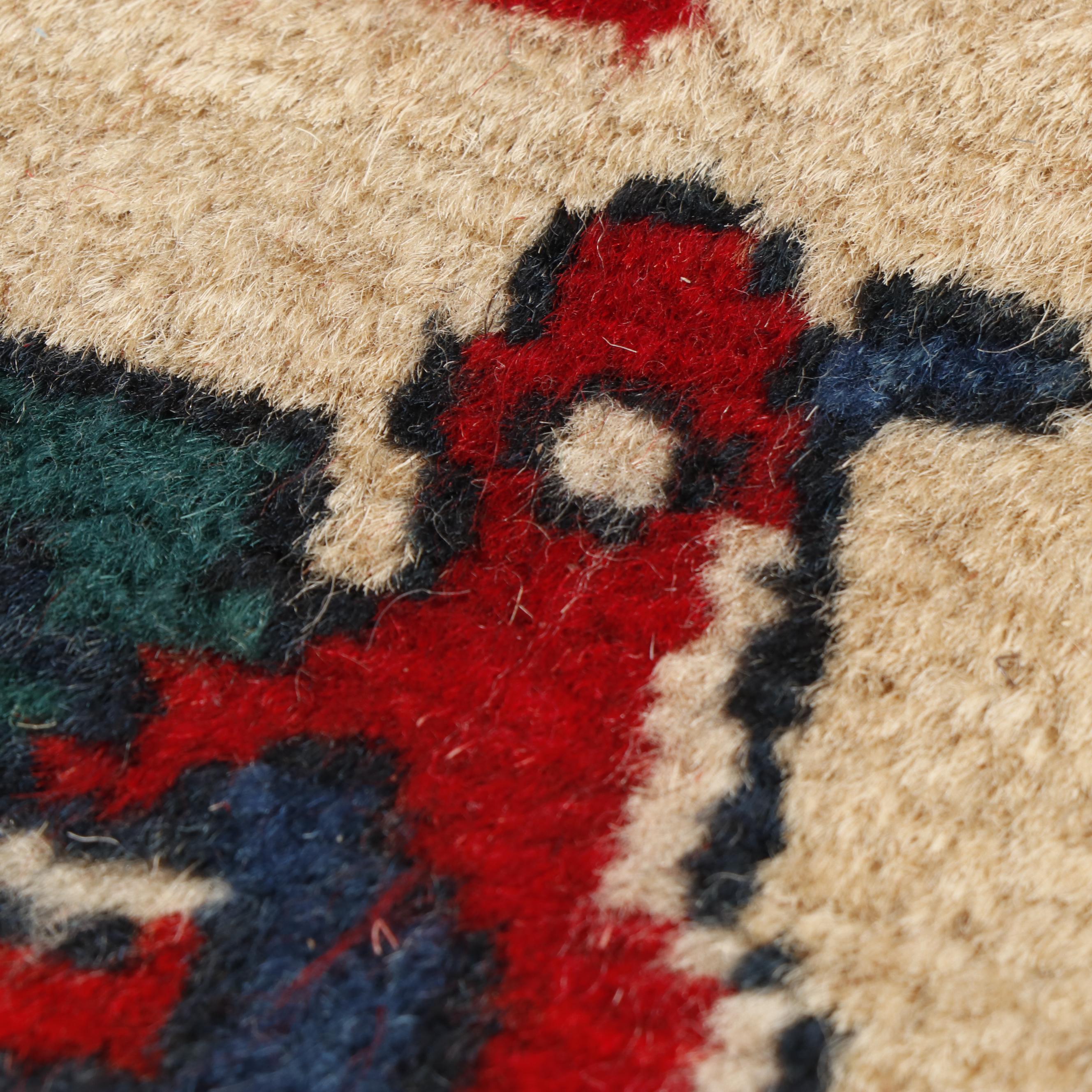 Hand-Knotted Persian Afshar Wool Runner with Floral Vase Motif
