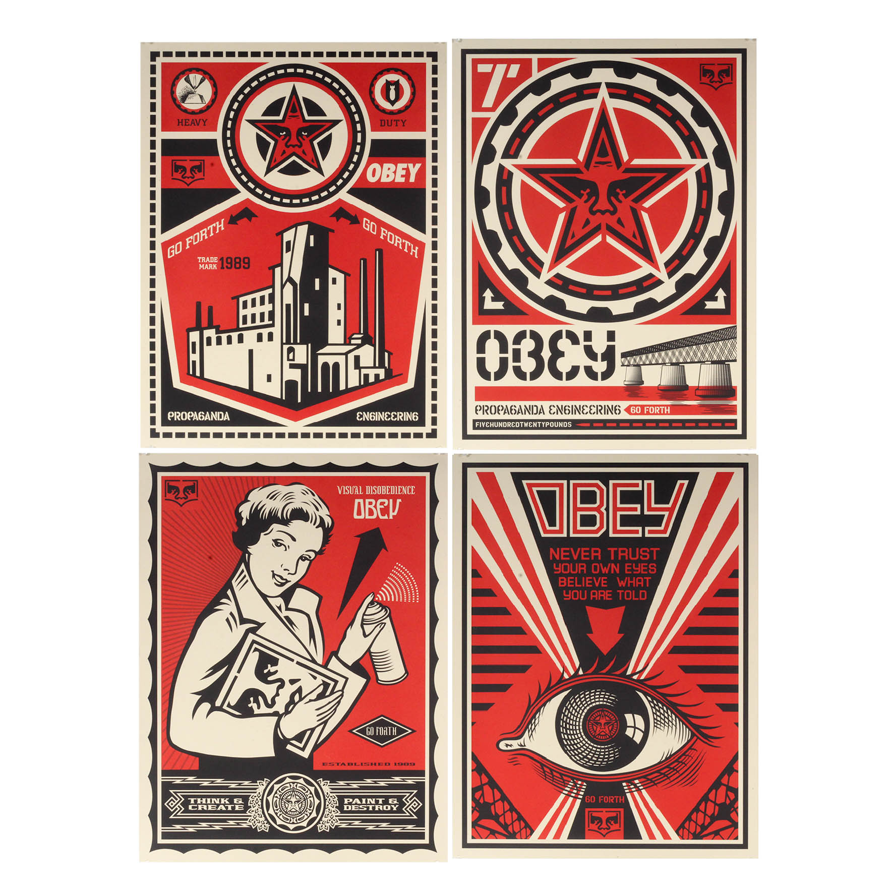 Shepard Fairey OBEY X LEVIS Offset Posters "Propaganda Engineering"