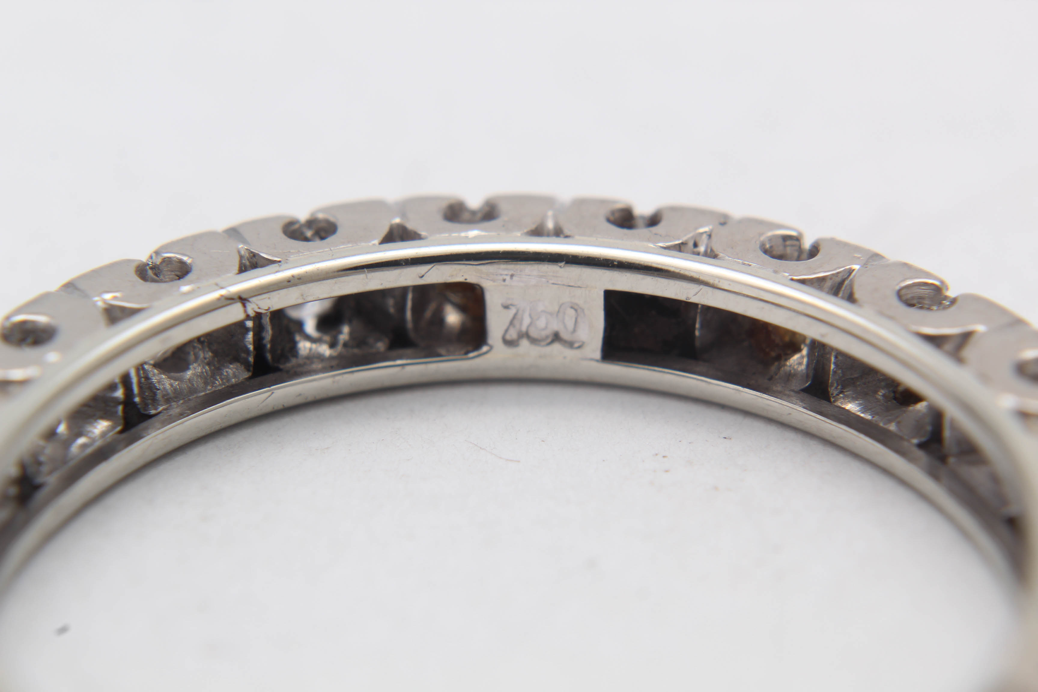 18K White Gold Diamond Eternity Band Ring