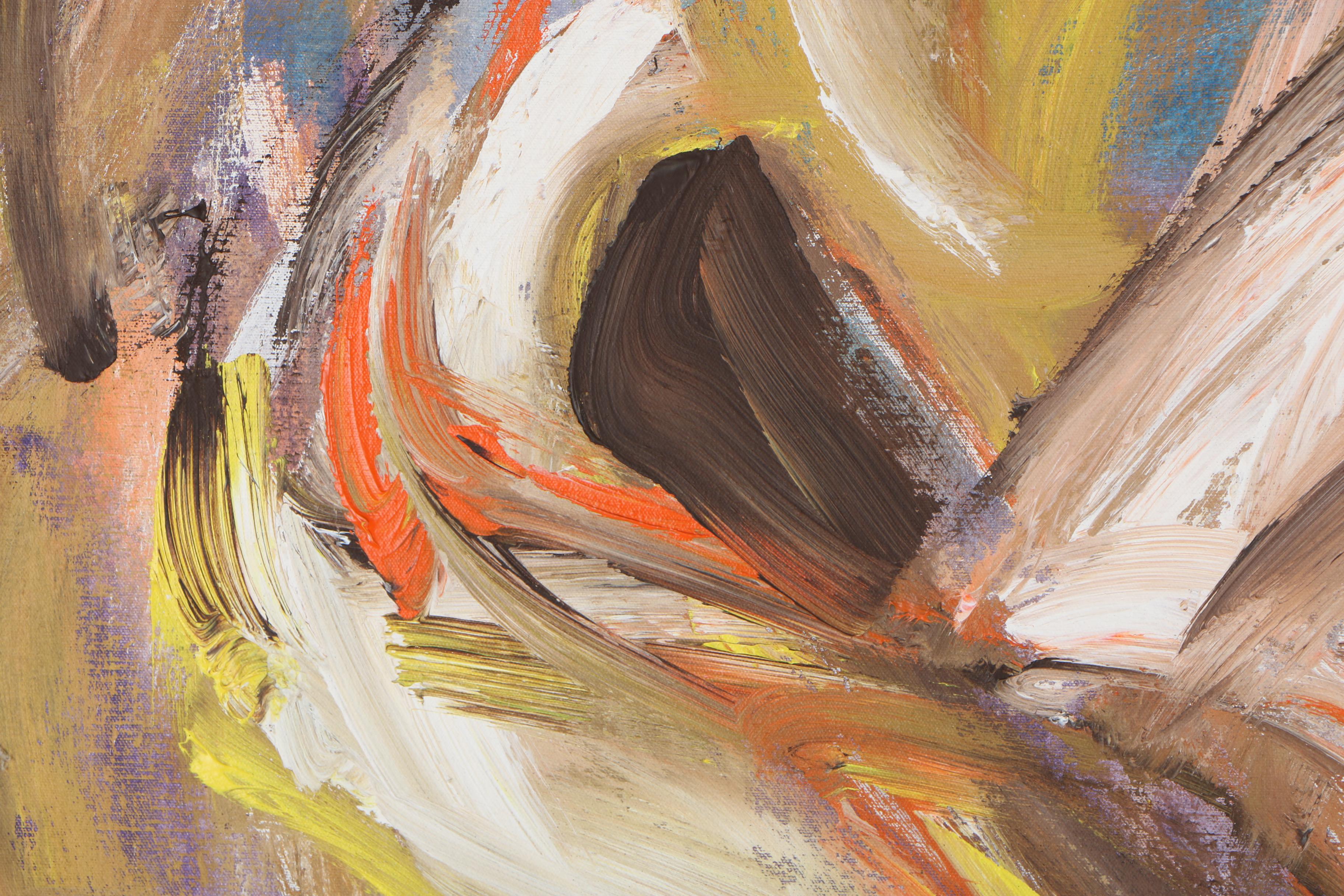 Esther Liu 1981 Abstract Acrylic Painting "Together II"