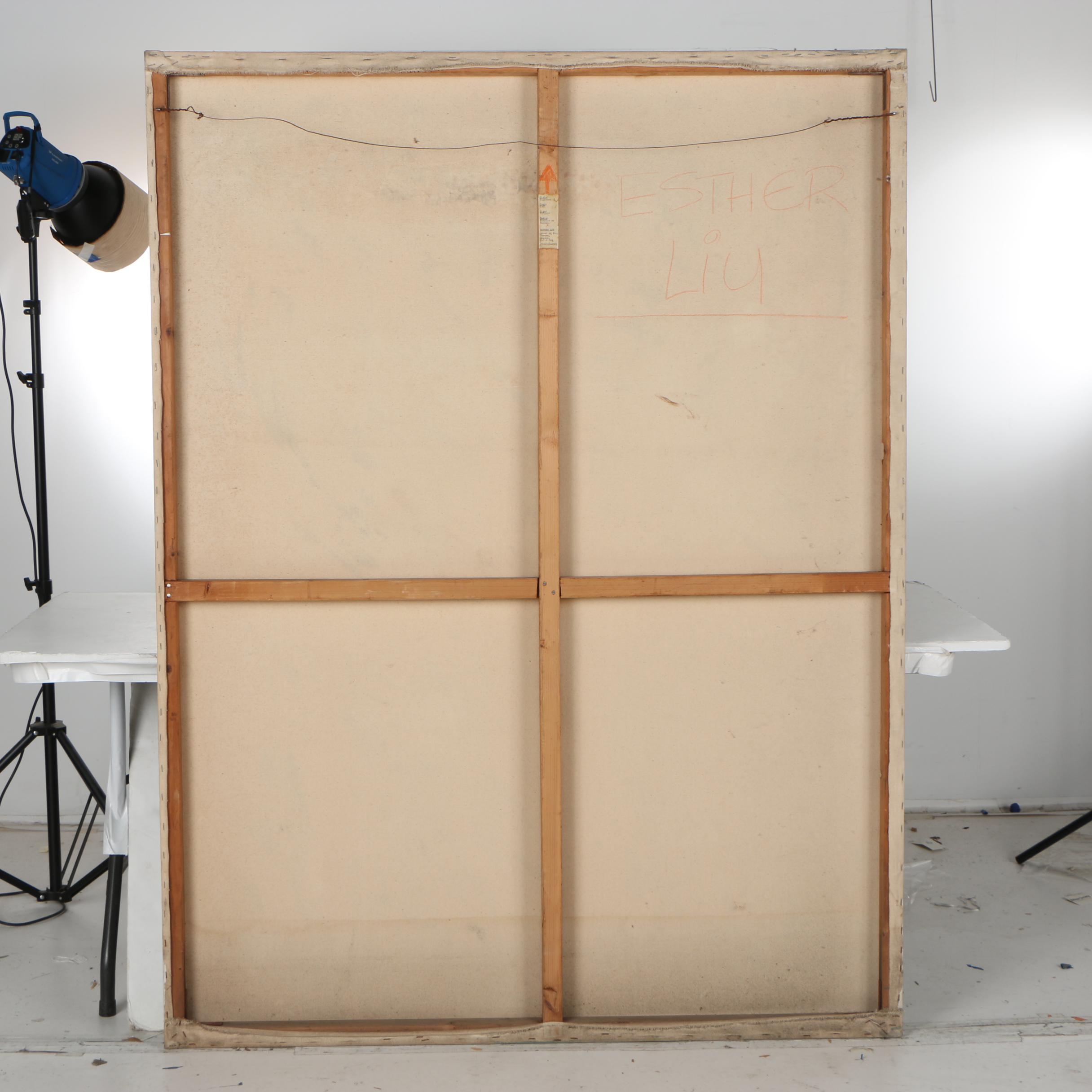 Esther Liu 1981 Abstract Acrylic Painting "Together II"