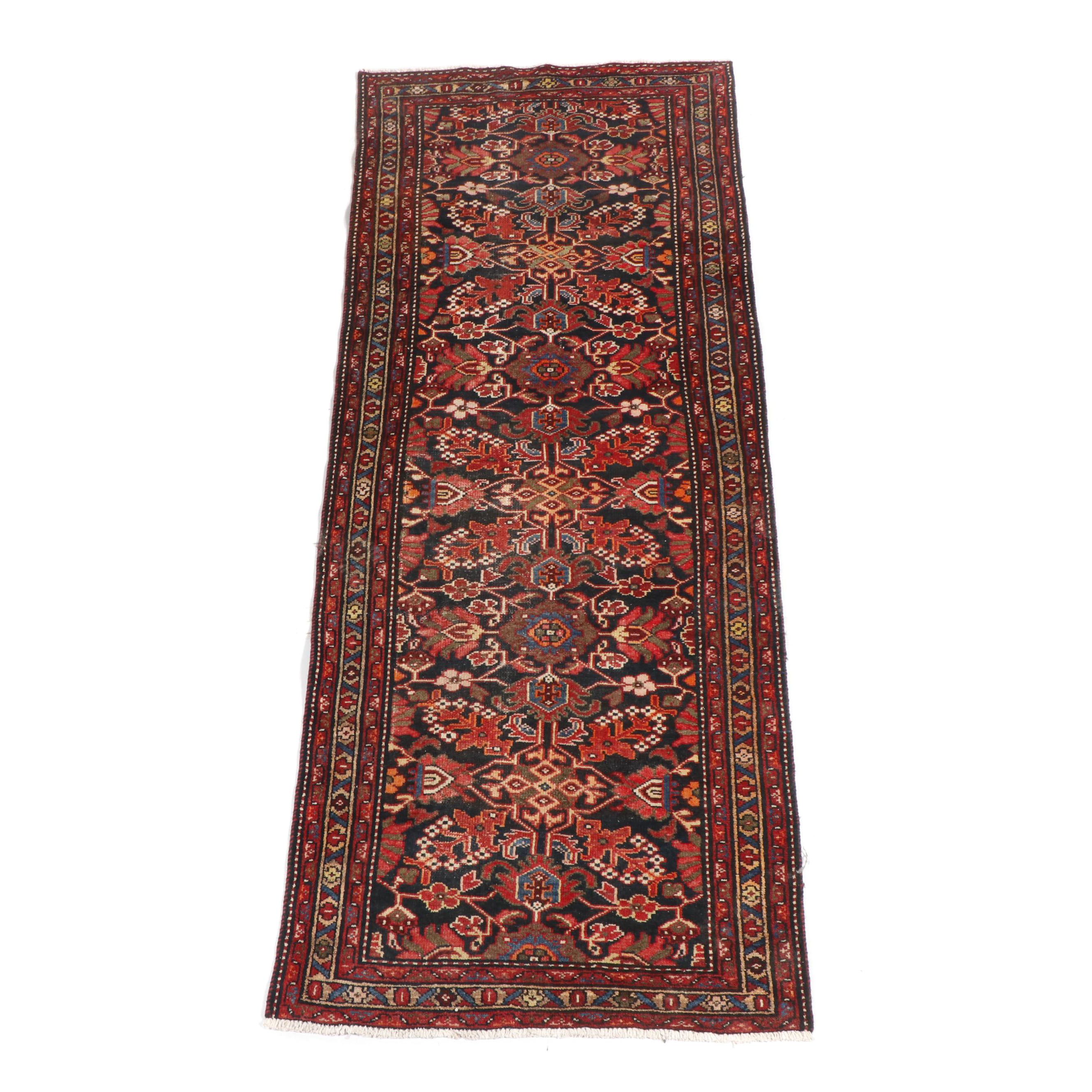 Hand-Knotted Hamedan Wool Runner