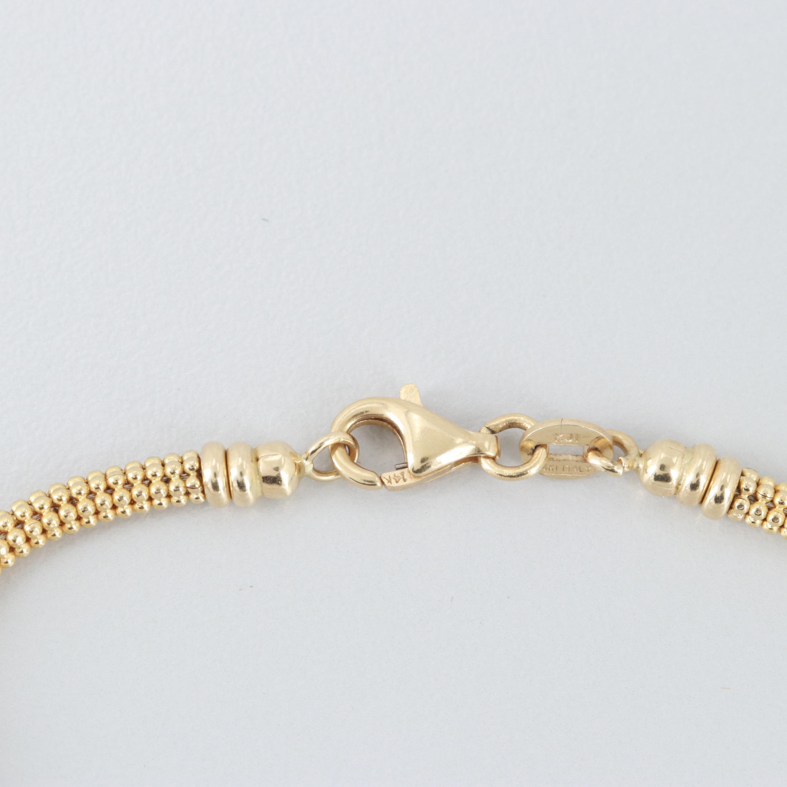 14K Yellow and White Gold Necklace