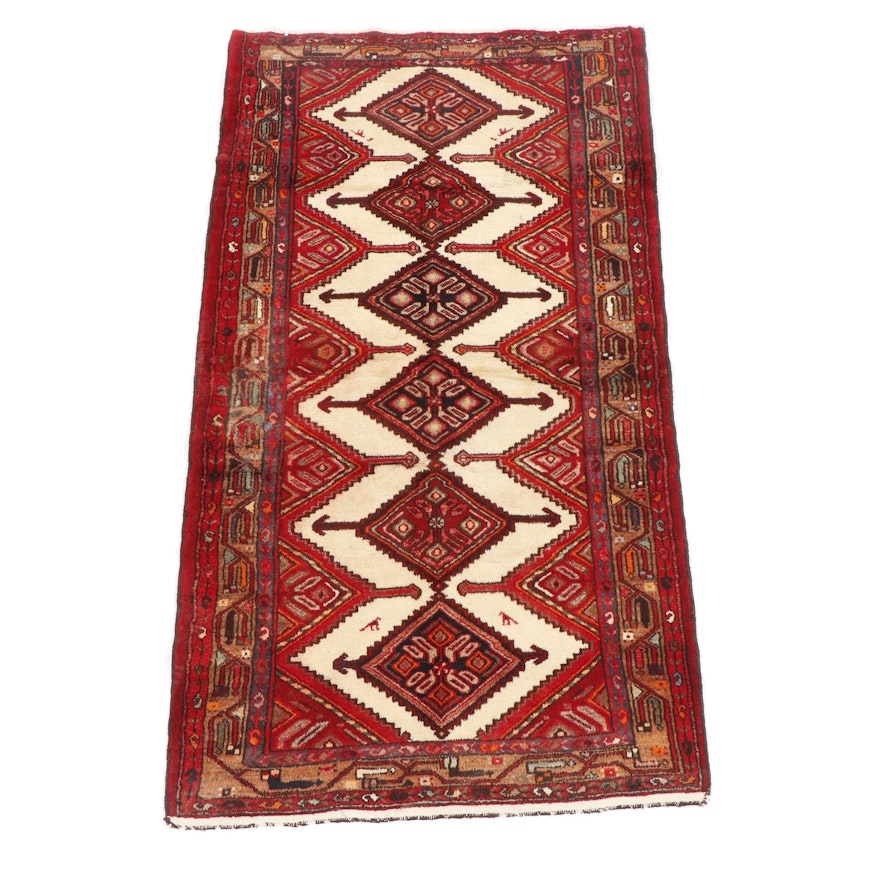 Hand-Knotted Persian Chenar Wool Rug