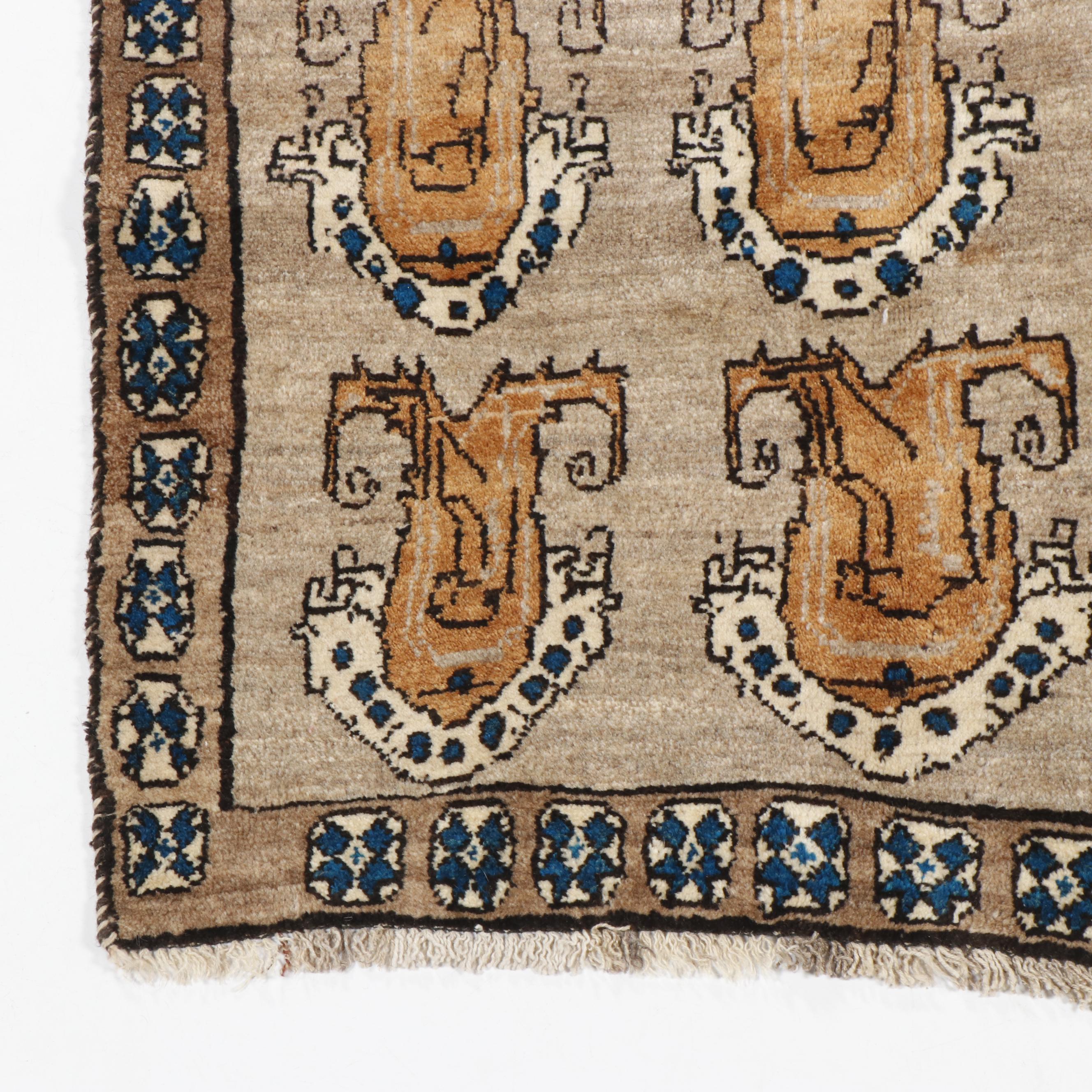 Hand-Knotted Persian Gabbeh Wool Rug