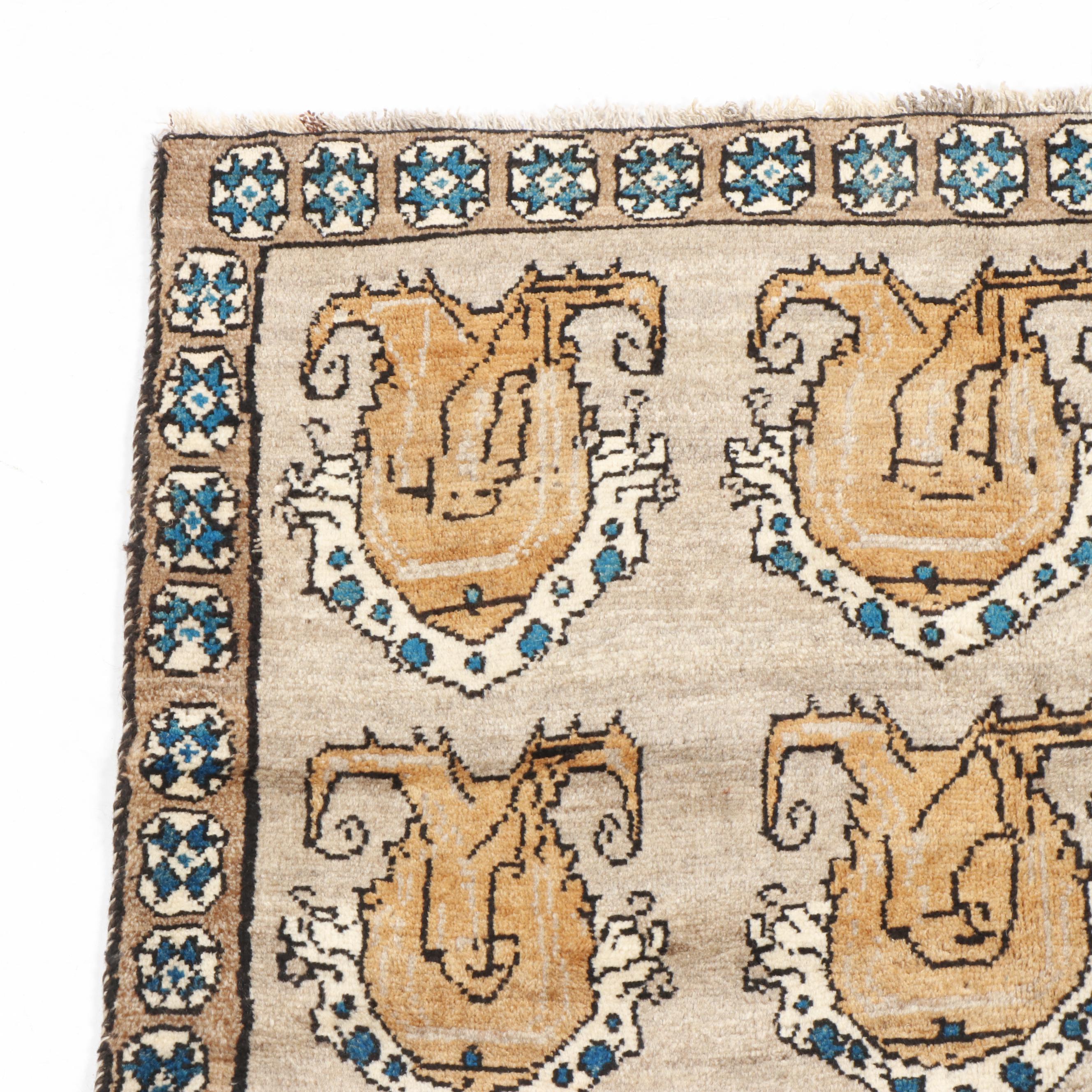 Hand-Knotted Persian Gabbeh Wool Rug