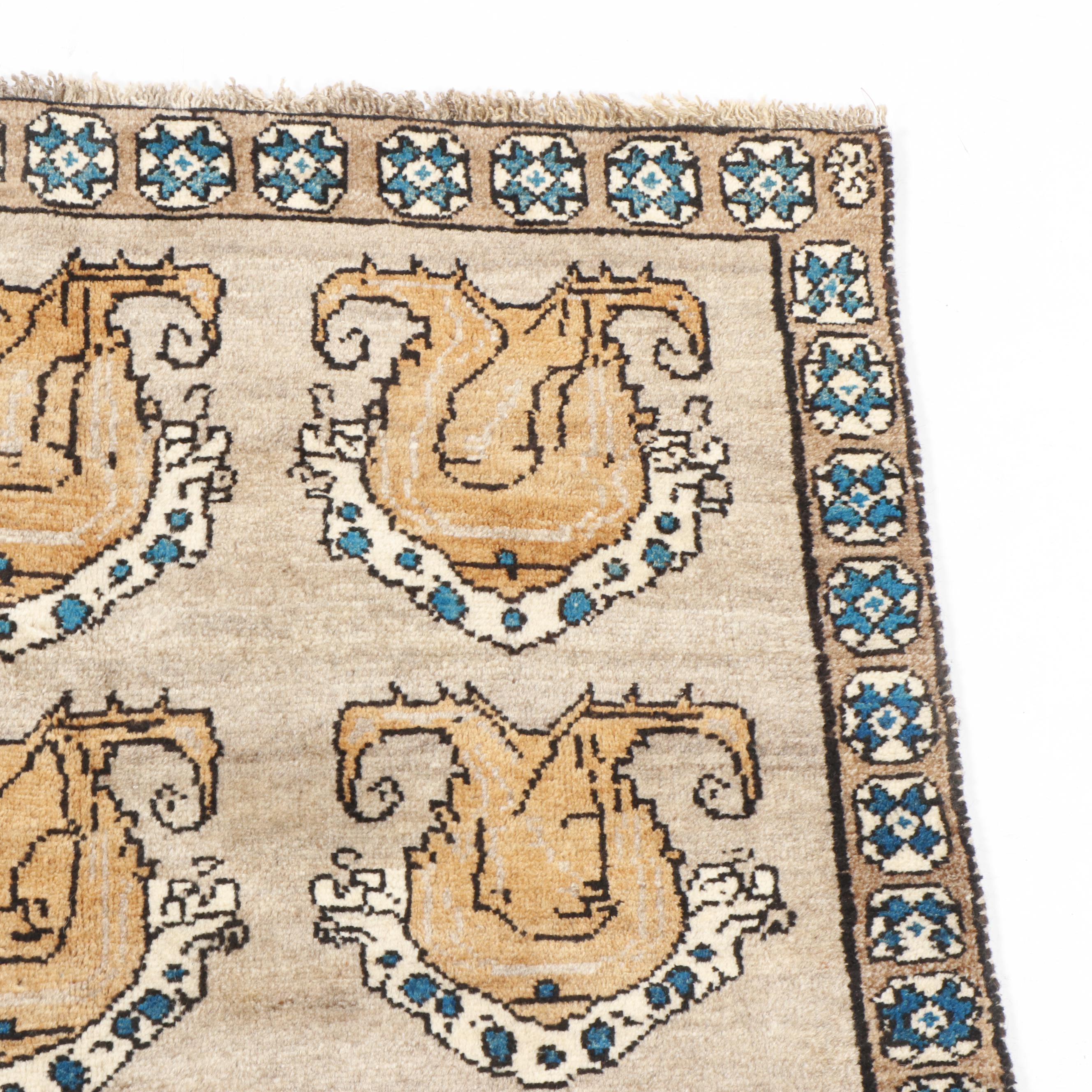 Hand-Knotted Persian Gabbeh Wool Rug