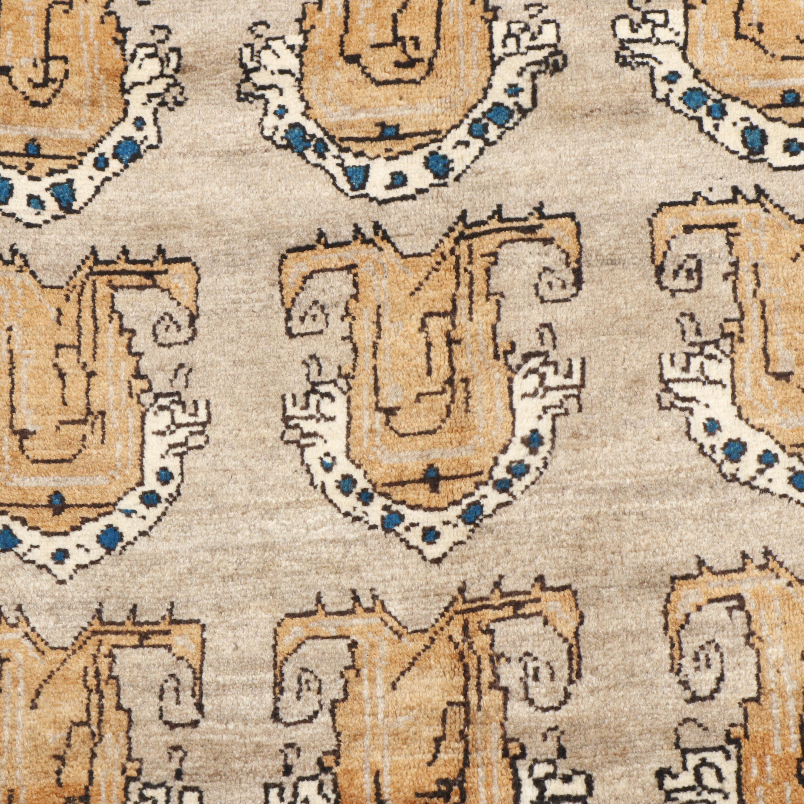 Hand-Knotted Persian Gabbeh Wool Rug