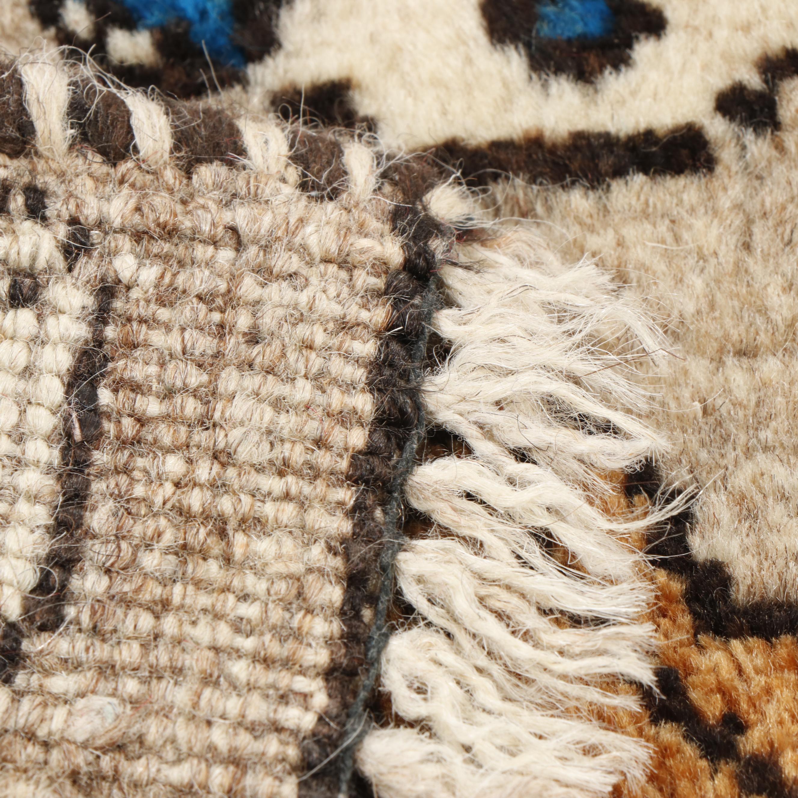 Hand-Knotted Persian Gabbeh Wool Rug