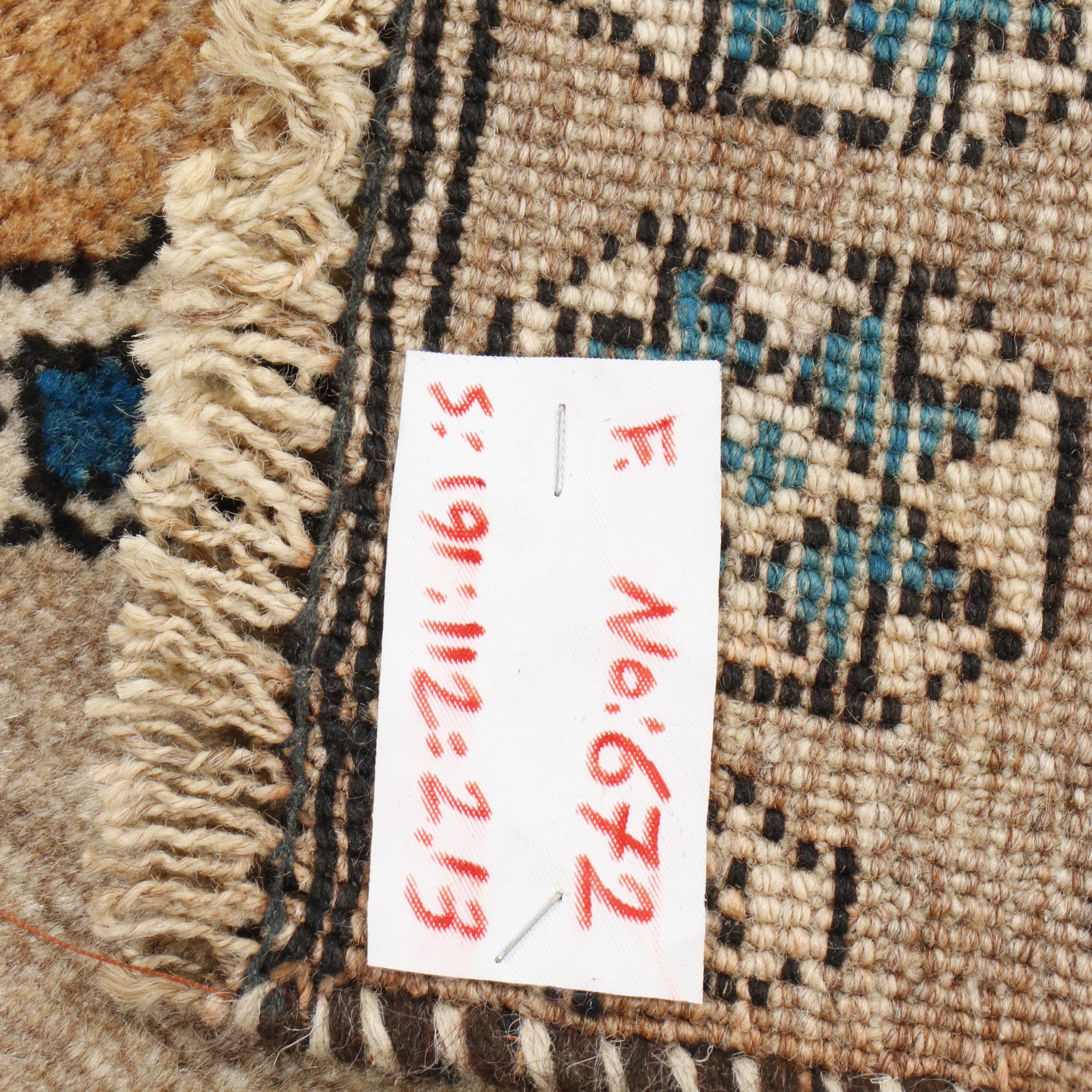 Hand-Knotted Persian Gabbeh Wool Rug