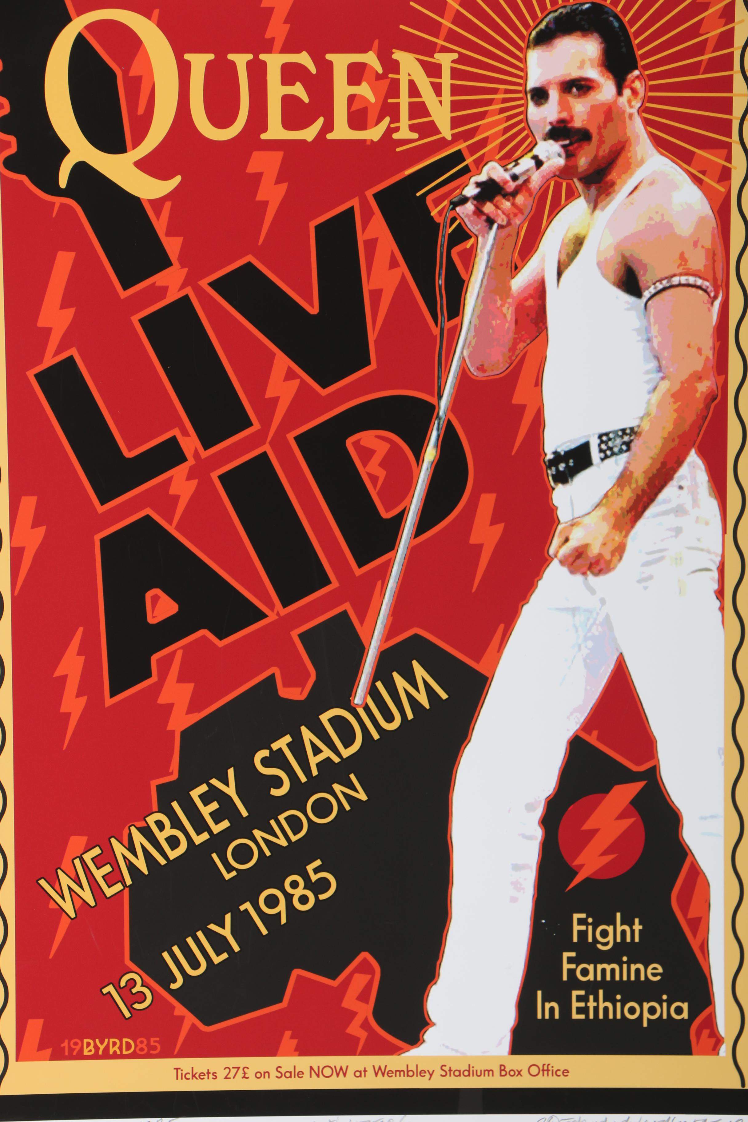 David Edward Byrd Giclée "Queen & Freddie Mercury at Live Aid London 1985"