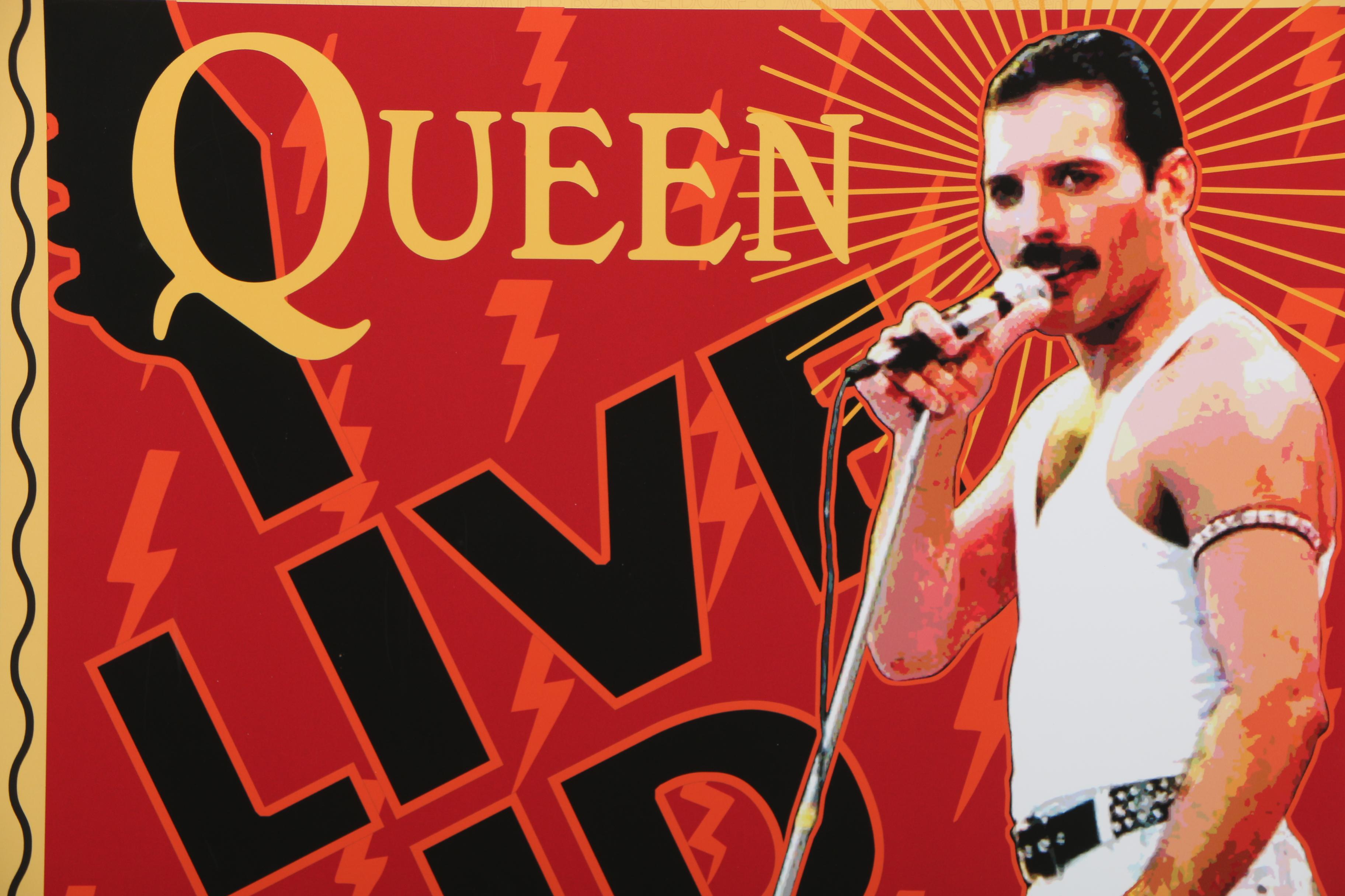 David Edward Byrd Giclée "Queen & Freddie Mercury at Live Aid London 1985"