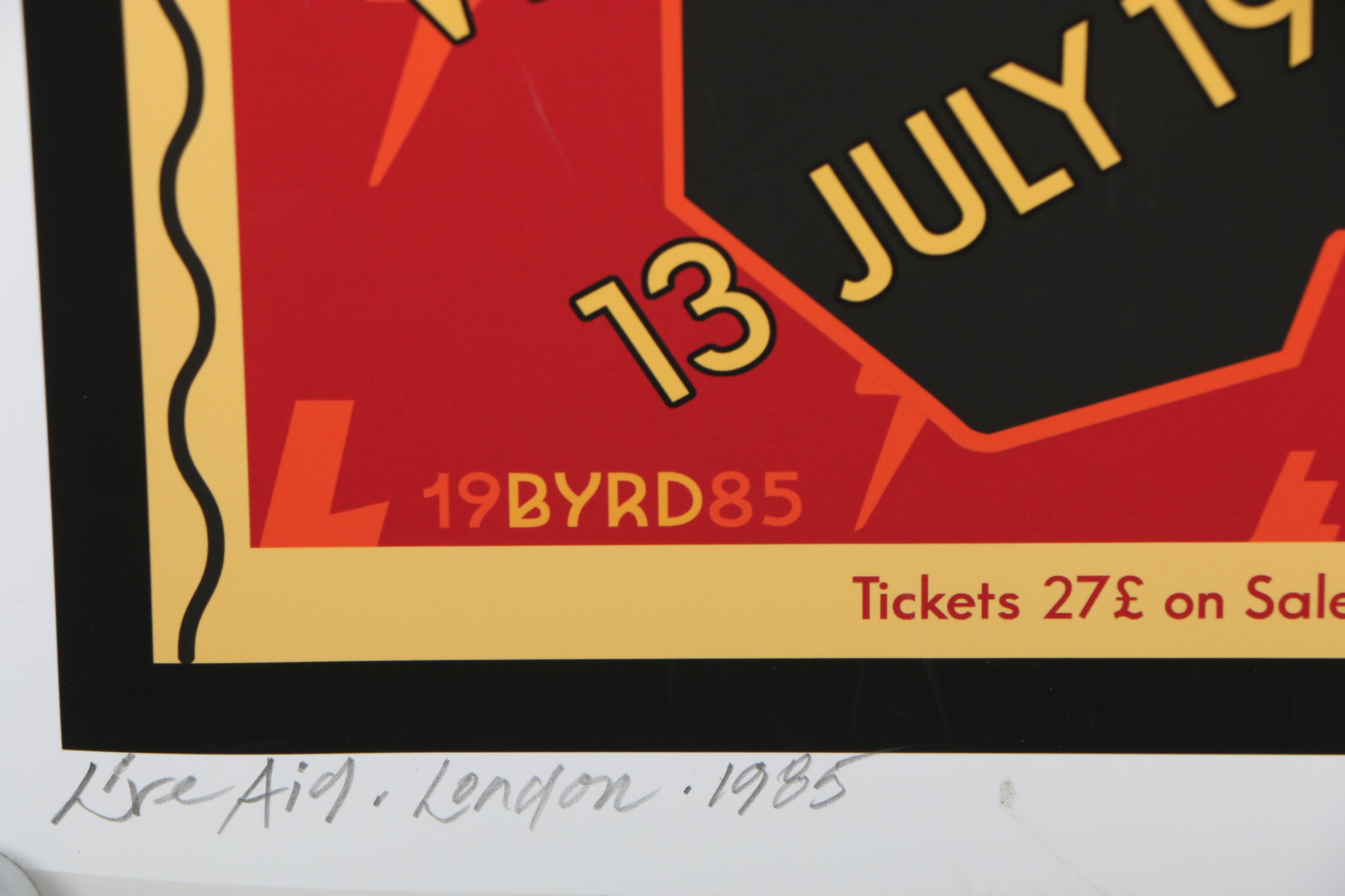 David Edward Byrd Giclée "Queen & Freddie Mercury at Live Aid London 1985"