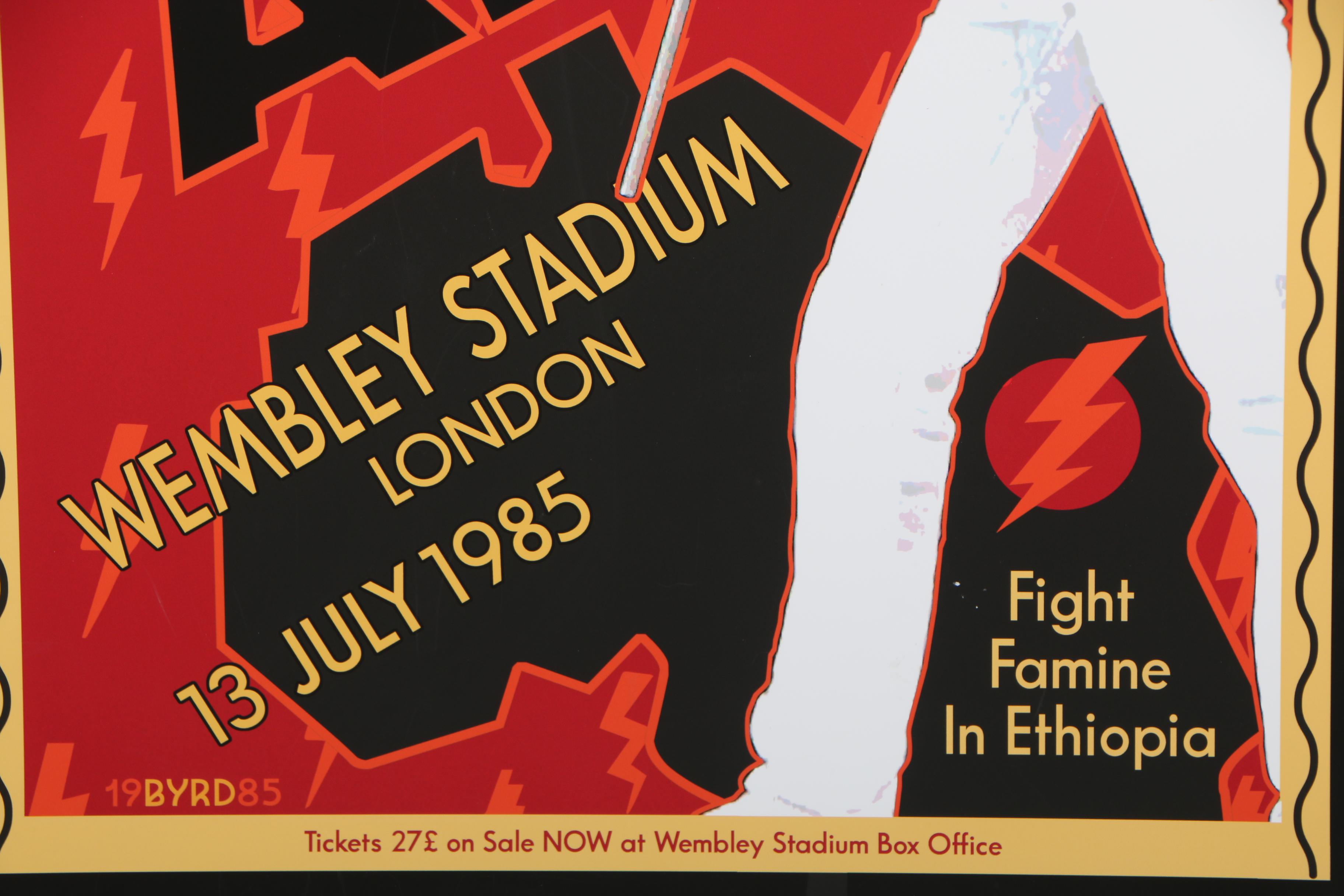 David Edward Byrd Giclée "Queen & Freddie Mercury at Live Aid London 1985"