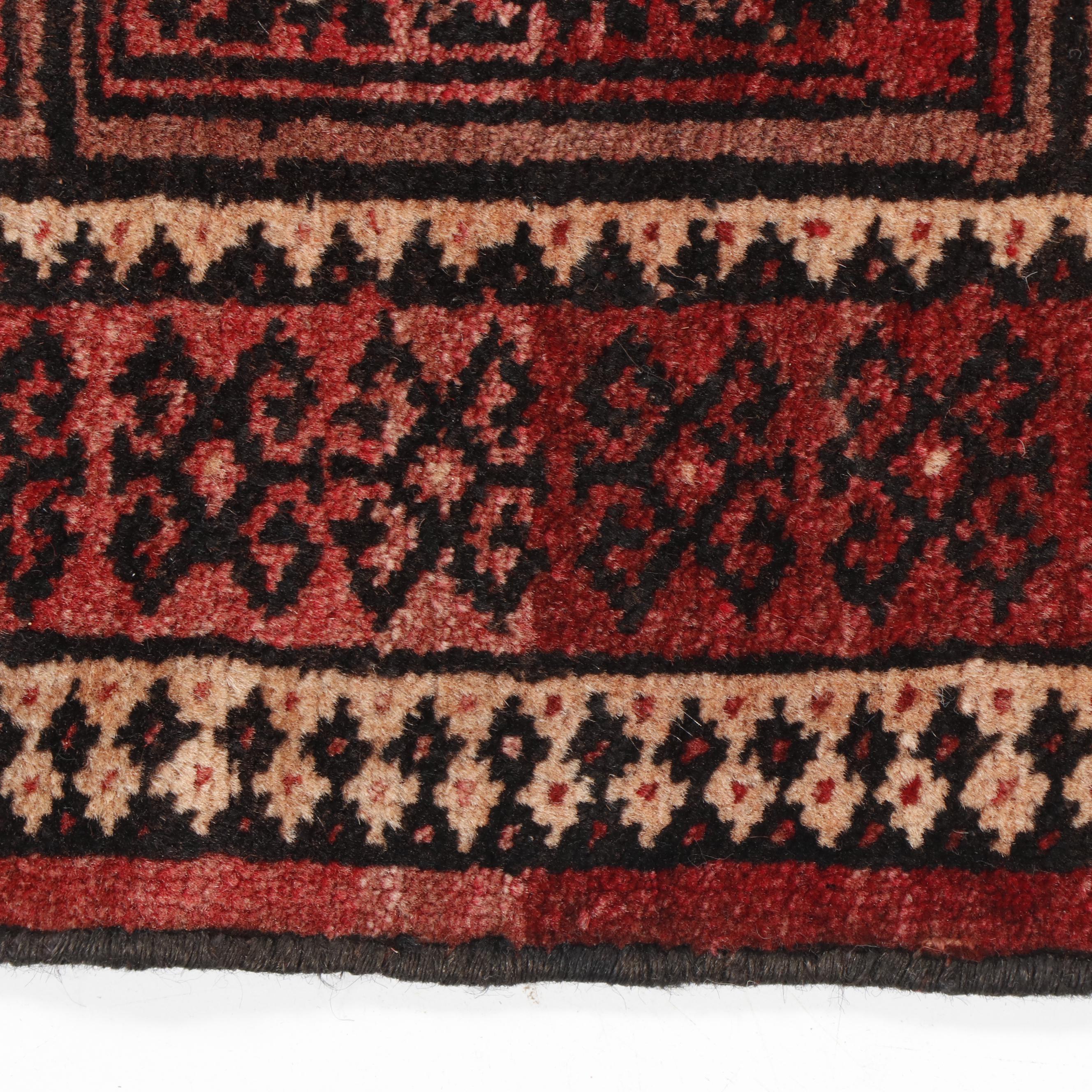 Hand-Knotted Turkmen Wool Rug
