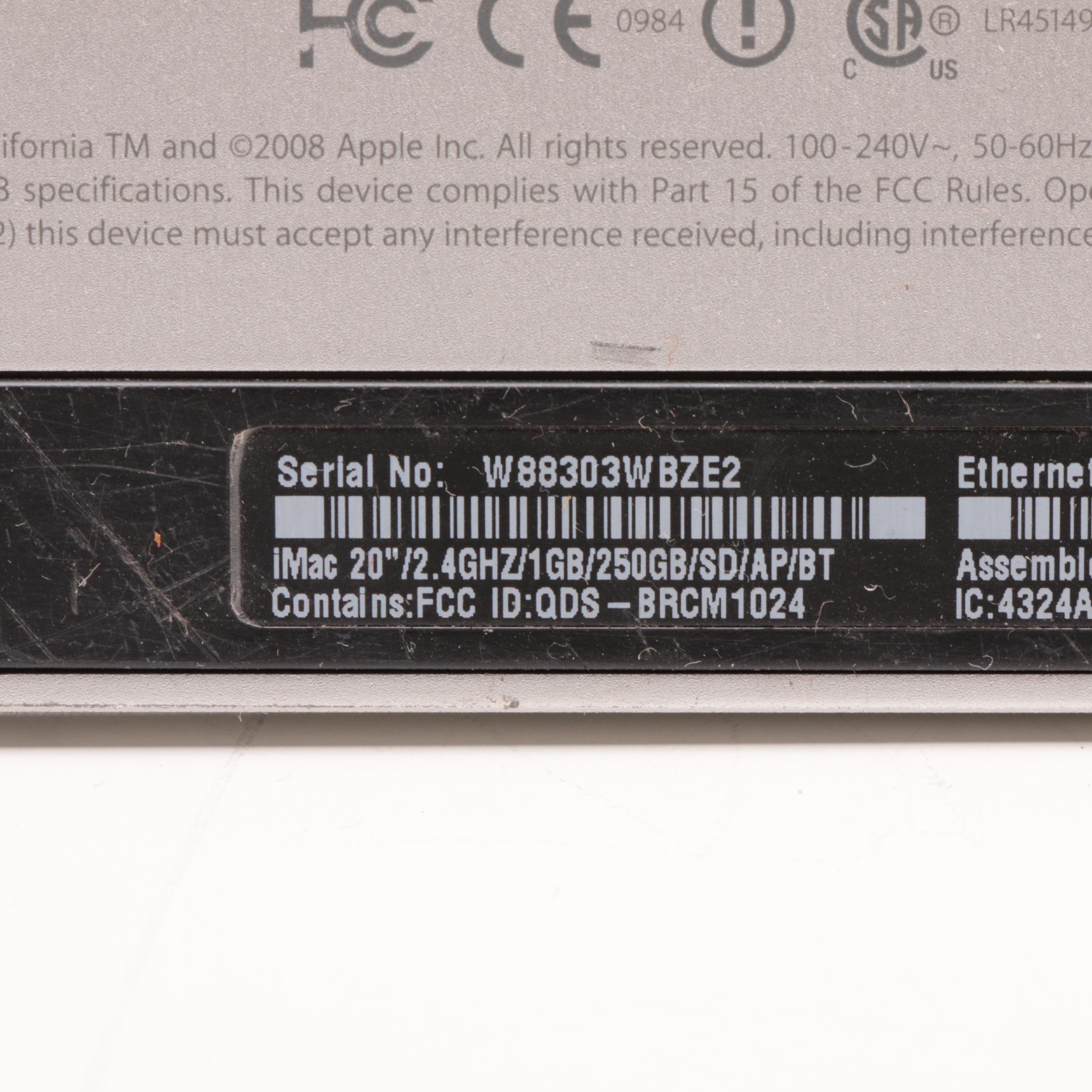 20" iMac Desktop