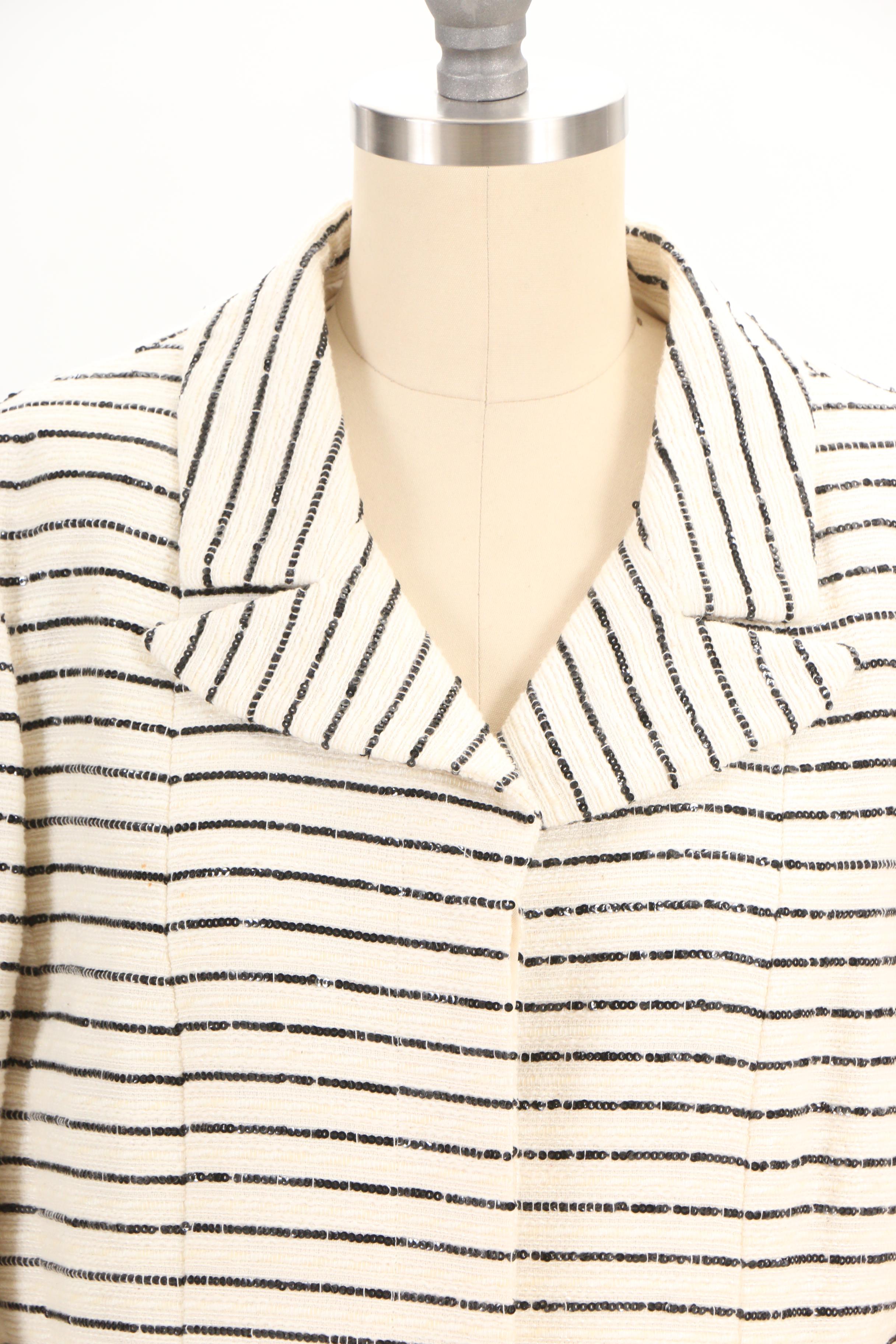 Chanel Cruise 2001 Collection Sequin Accented Tweed Coat