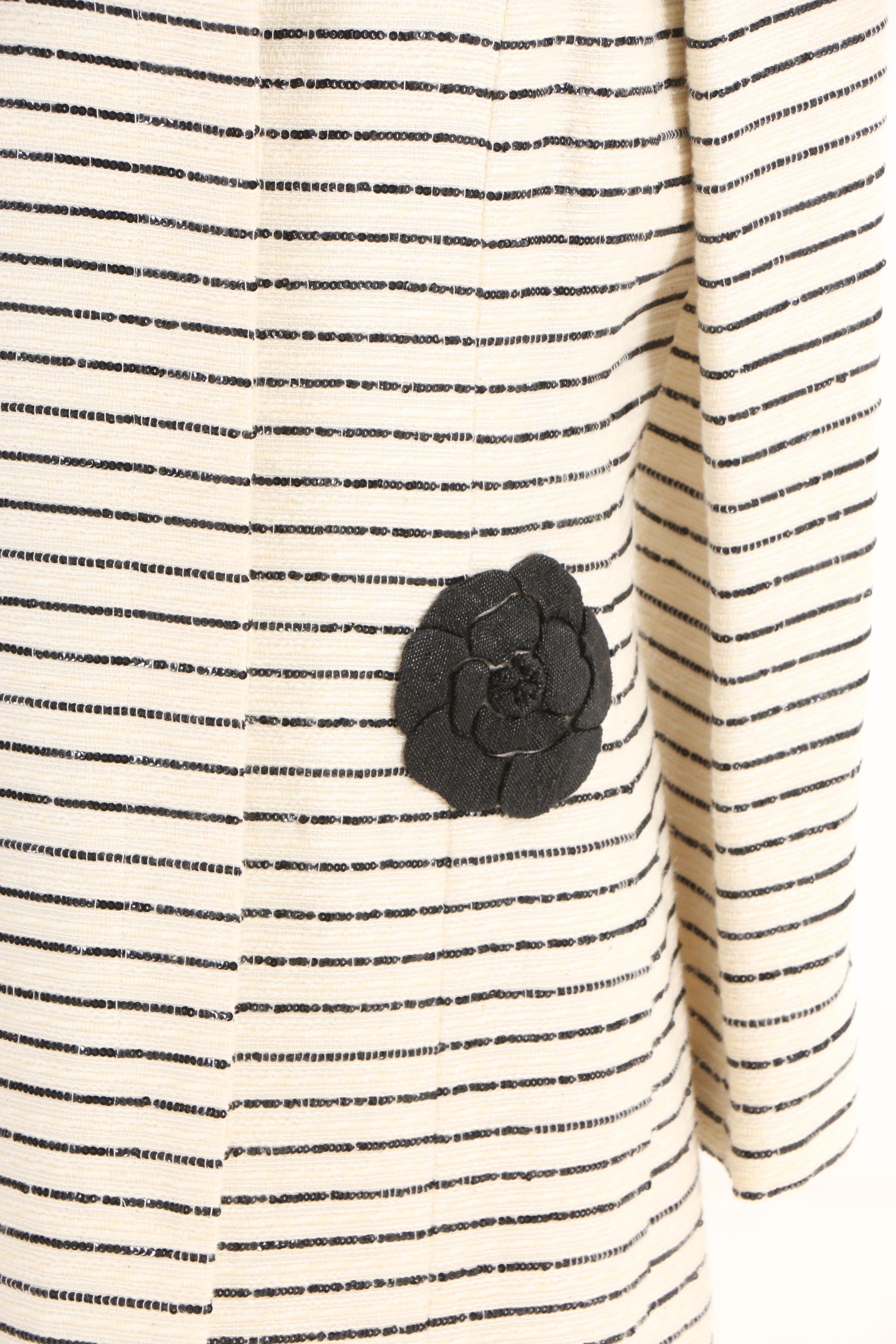 Chanel Cruise 2001 Collection Sequin Accented Tweed Coat