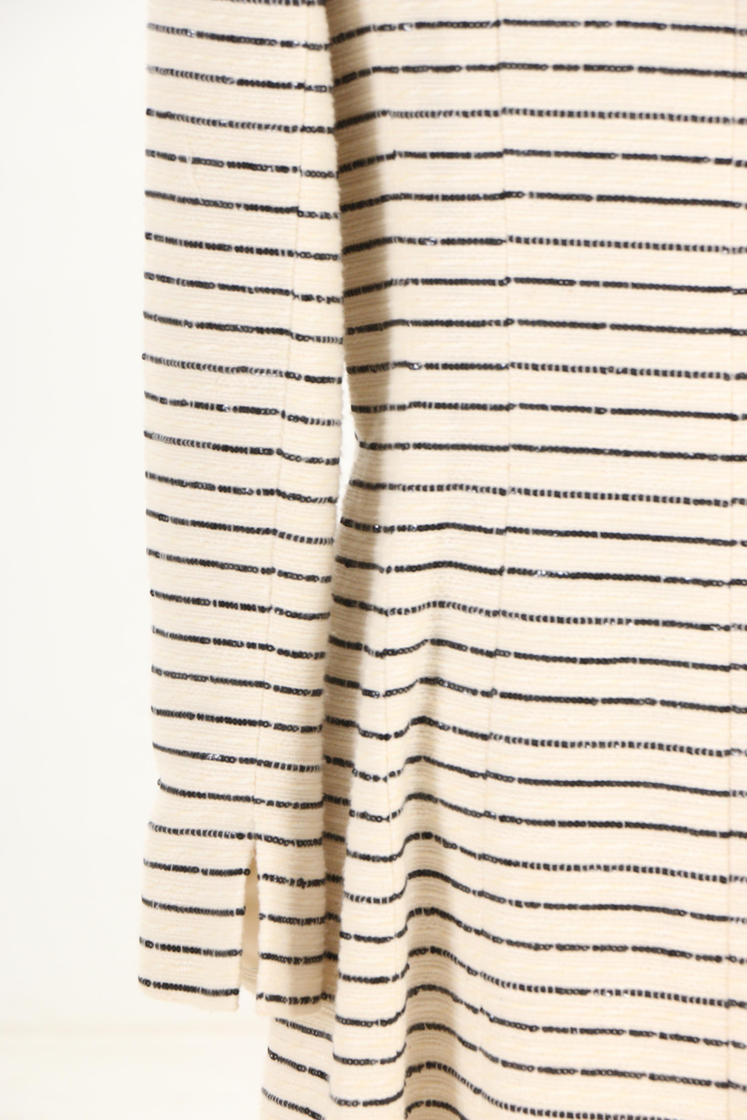 Chanel Cruise 2001 Collection Sequin Accented Tweed Coat