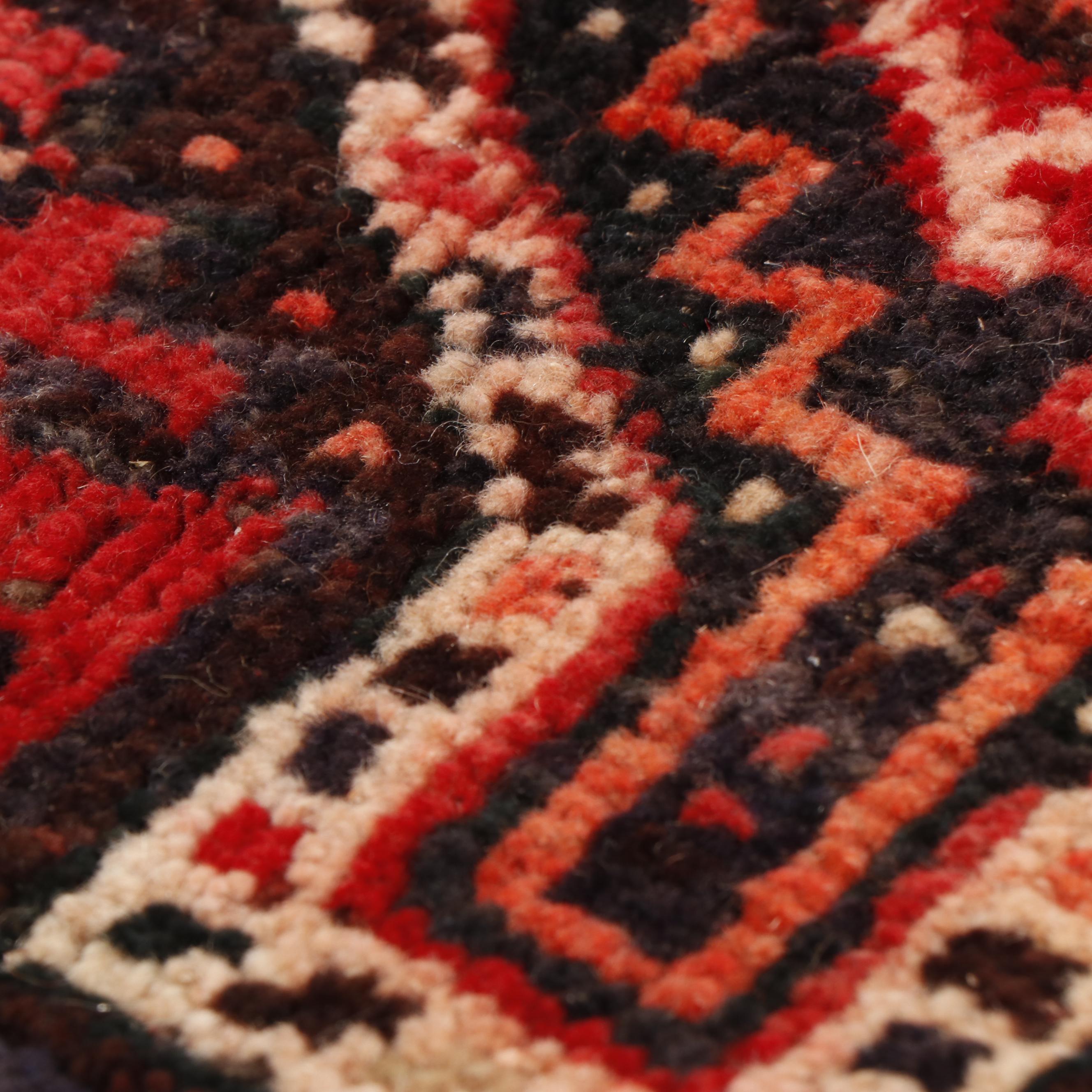 Hand-Knotted Persian Qashqai Wool Rug