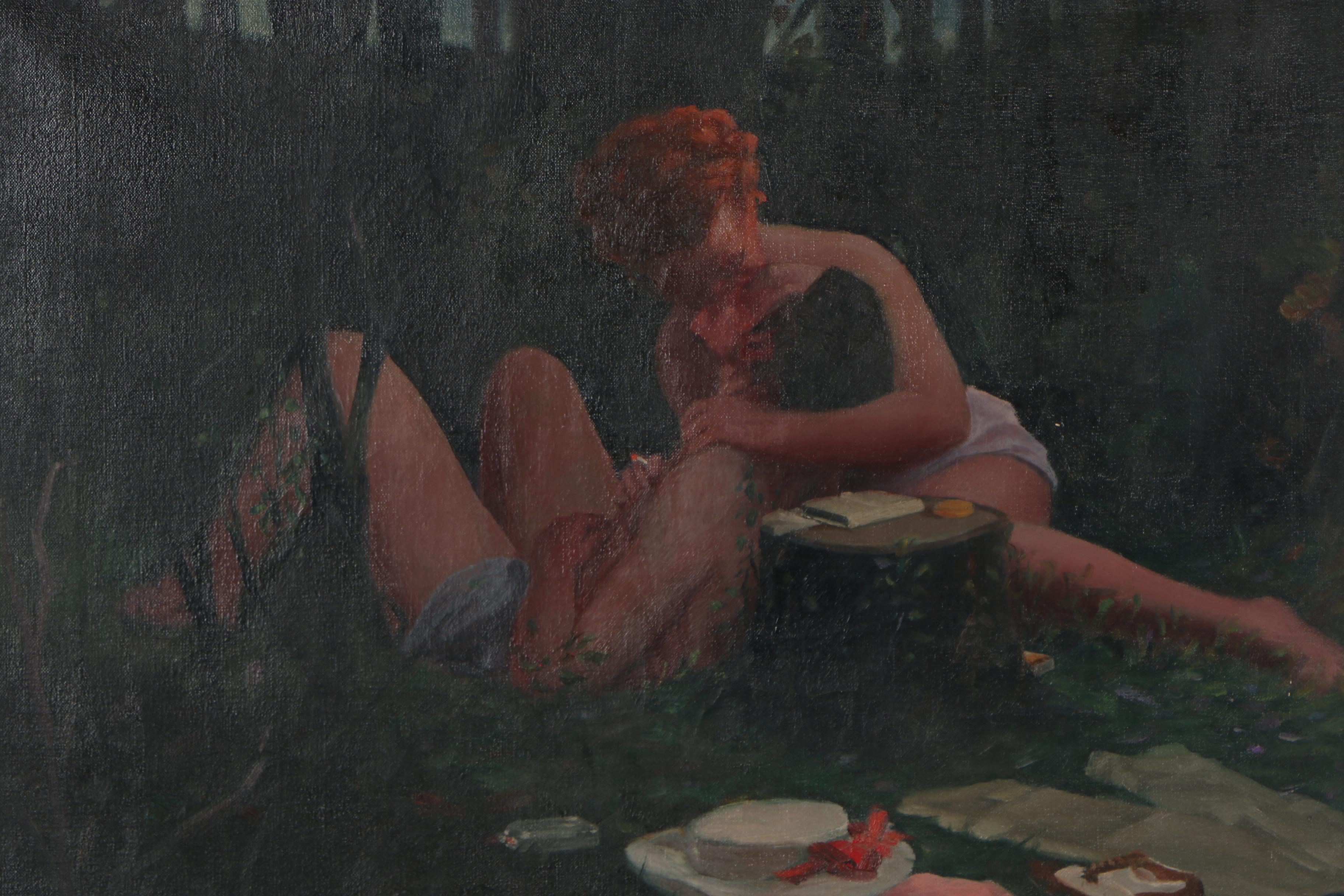 Lester J. Ambrose Oil Painting of Romance, 1936