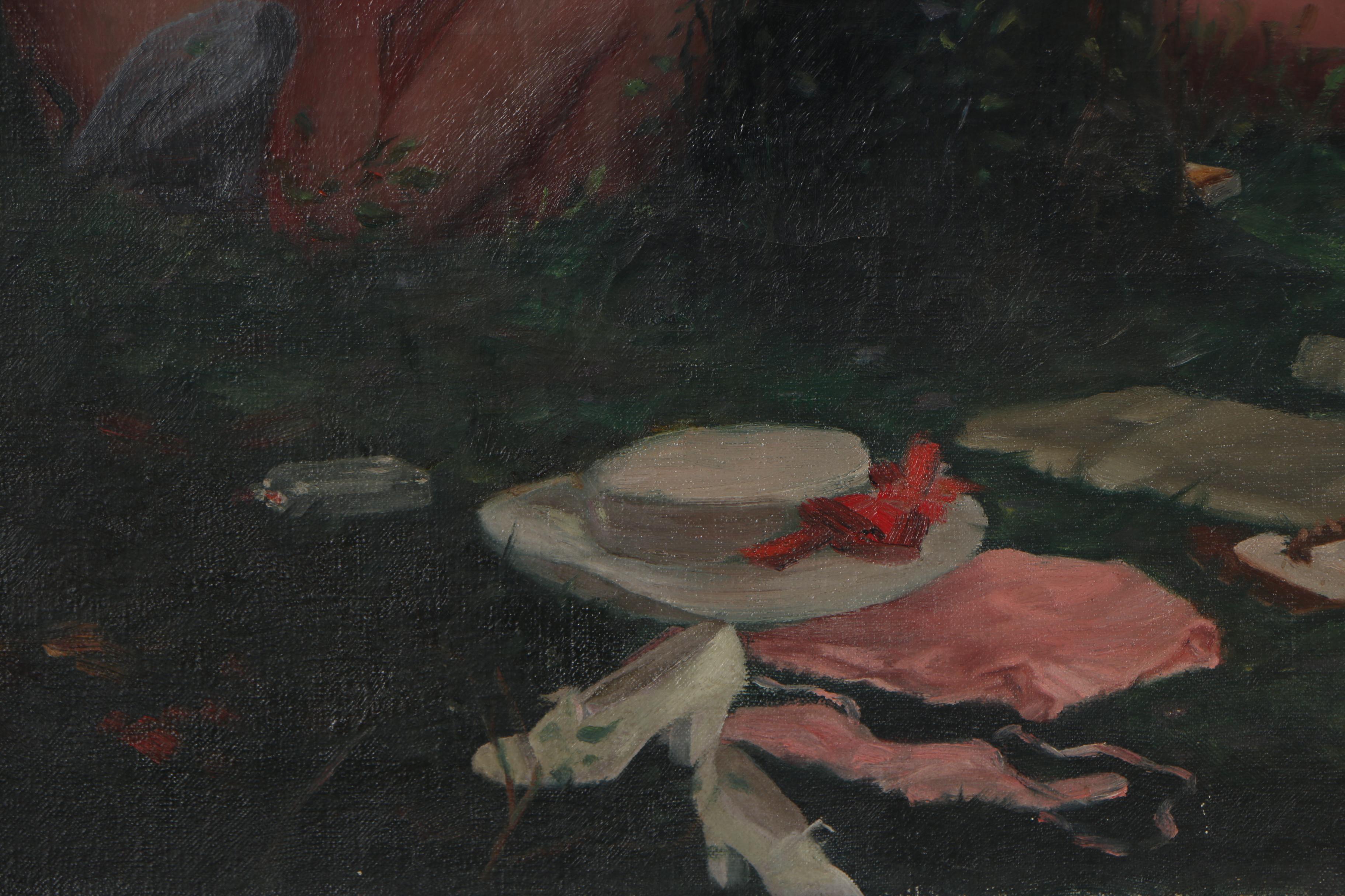 Lester J. Ambrose Oil Painting of Romance, 1936