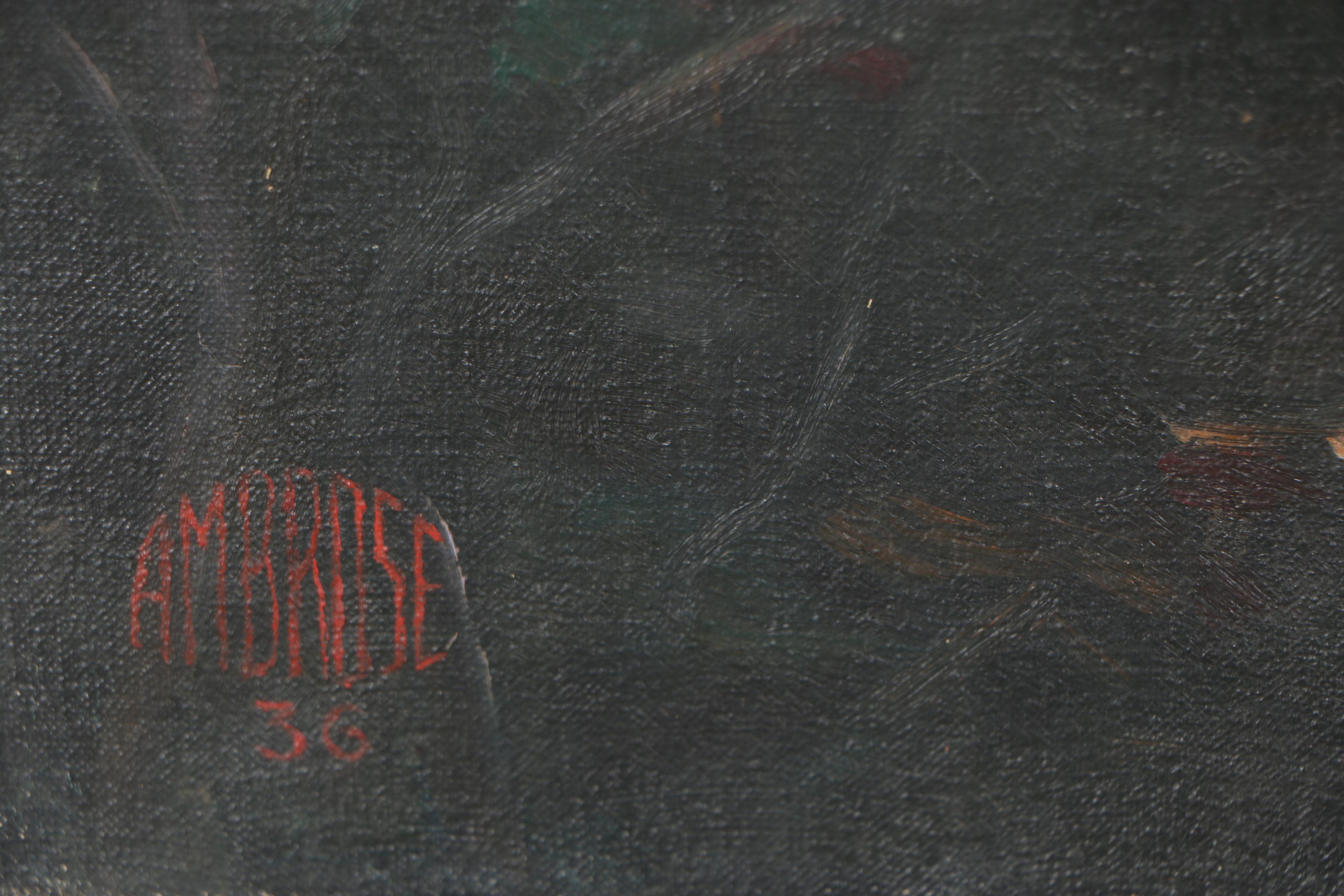 Lester J. Ambrose Oil Painting of Romance, 1936