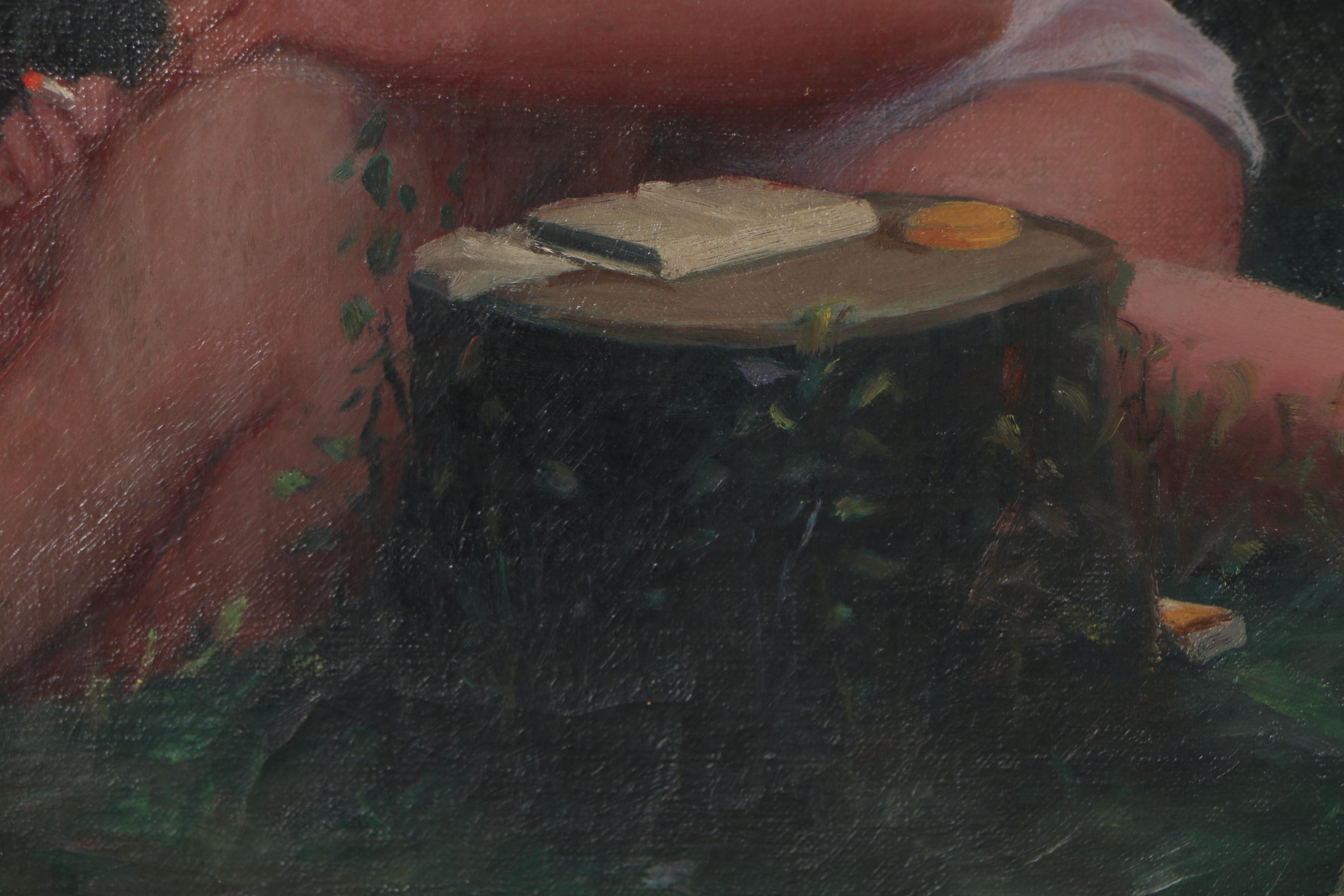 Lester J. Ambrose Oil Painting of Romance, 1936