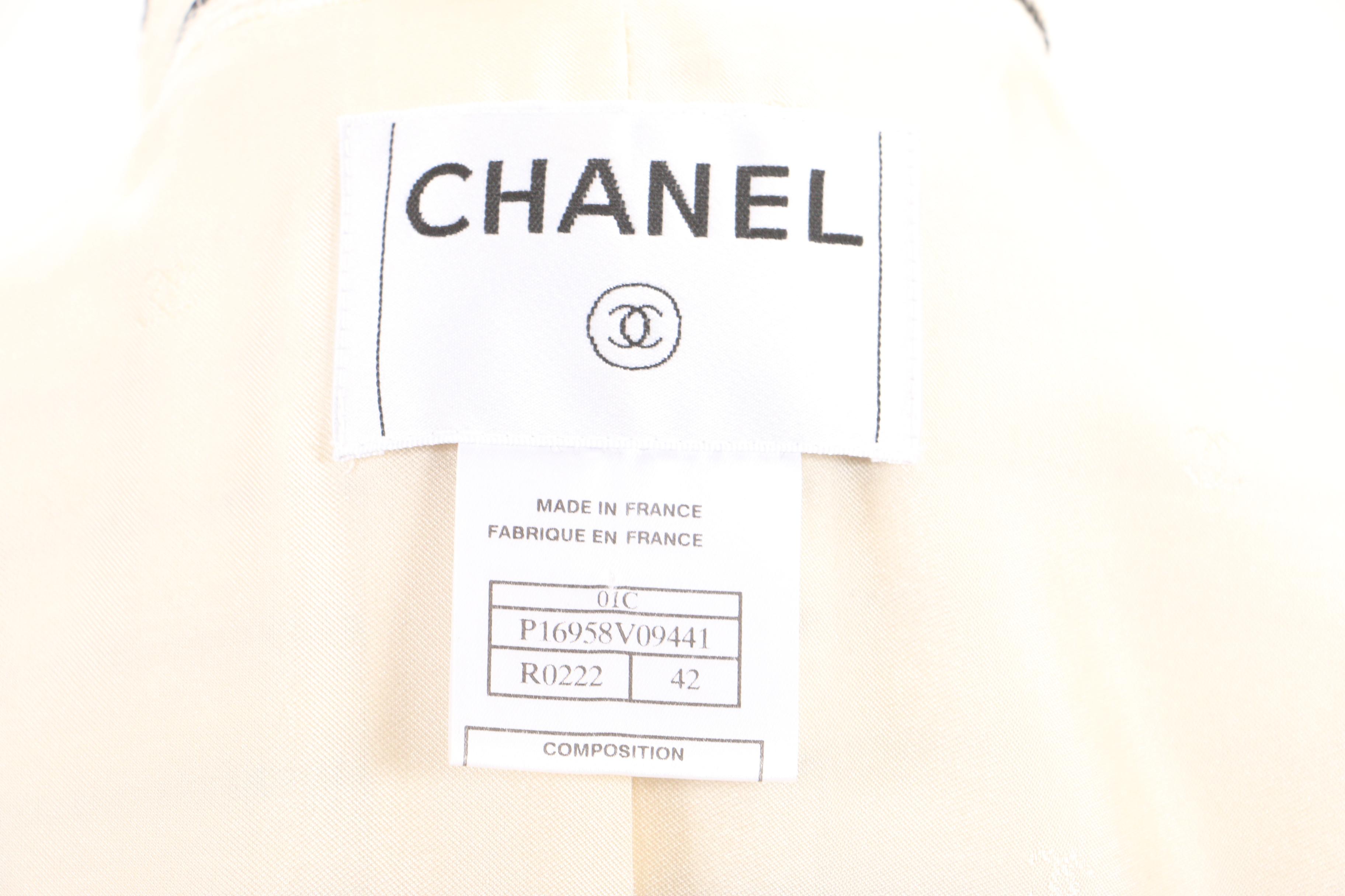 Chanel Cruise 2001 Collection Sequin Accented Tweed Coat