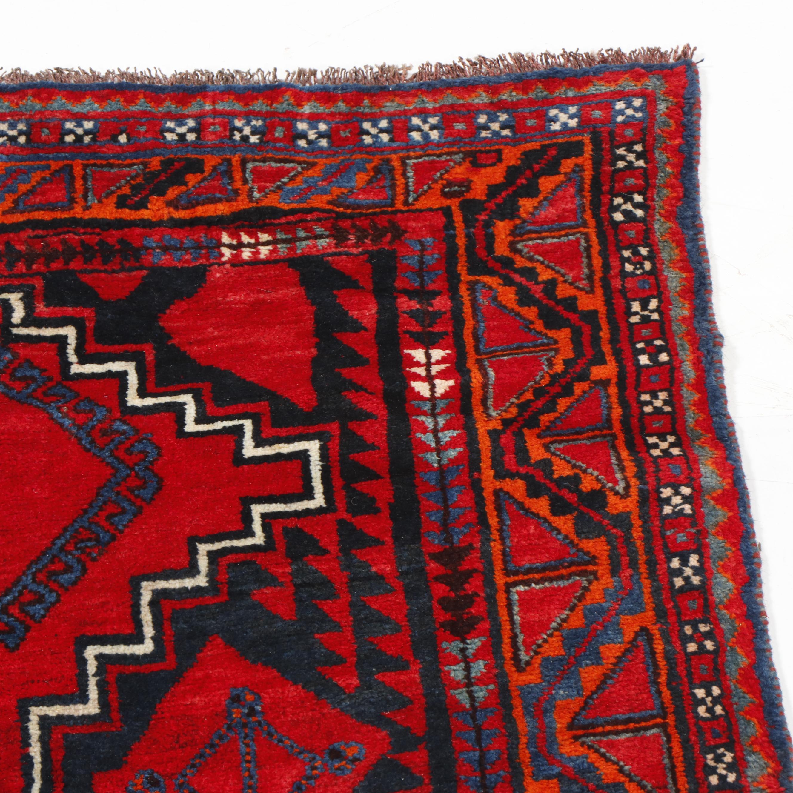 Hand-Knotted Persian Qashqai Wool Rug
