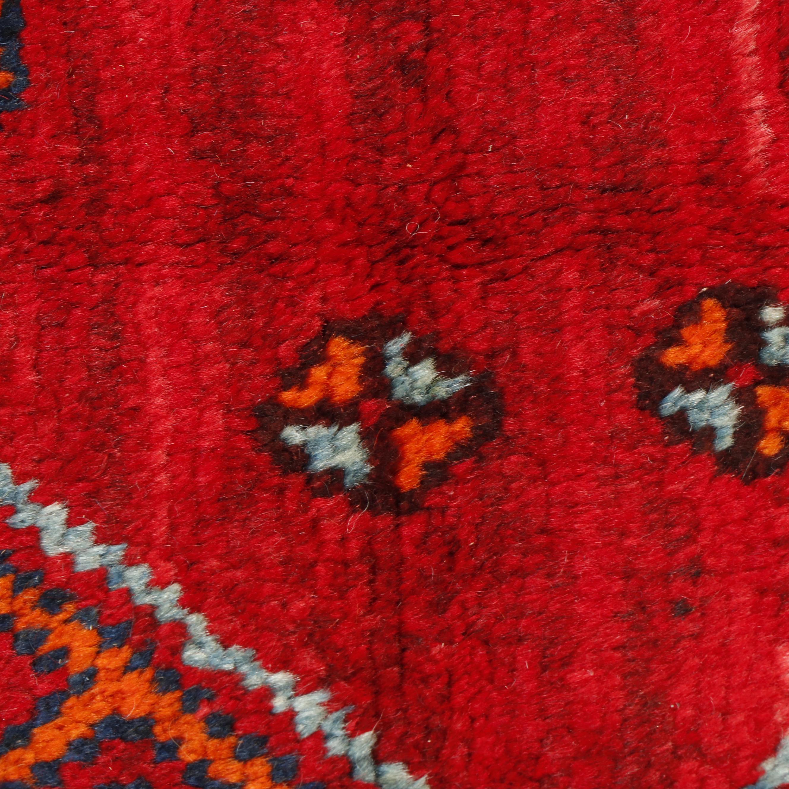 Hand-Knotted Persian Qashqai Wool Rug