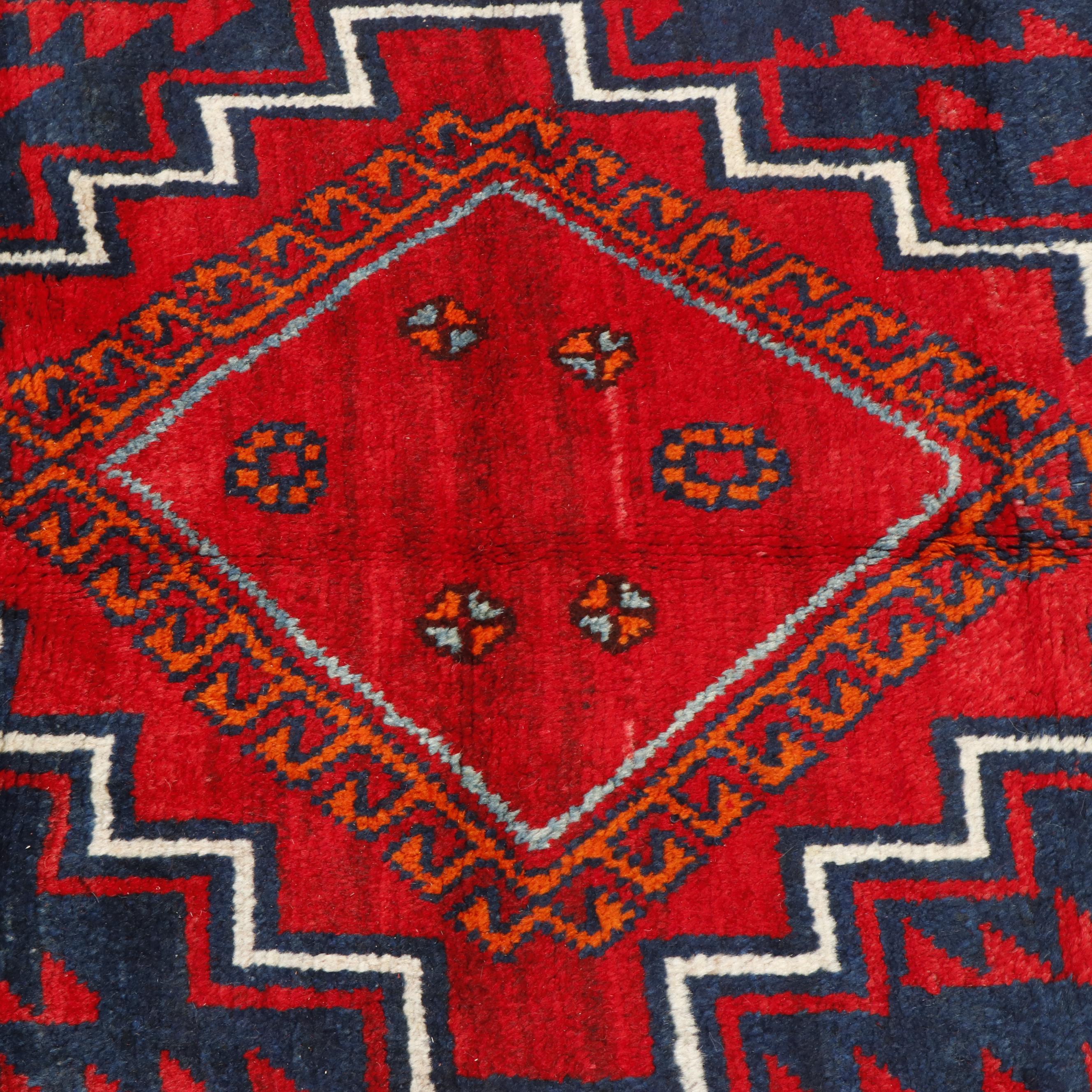 Hand-Knotted Persian Qashqai Wool Rug
