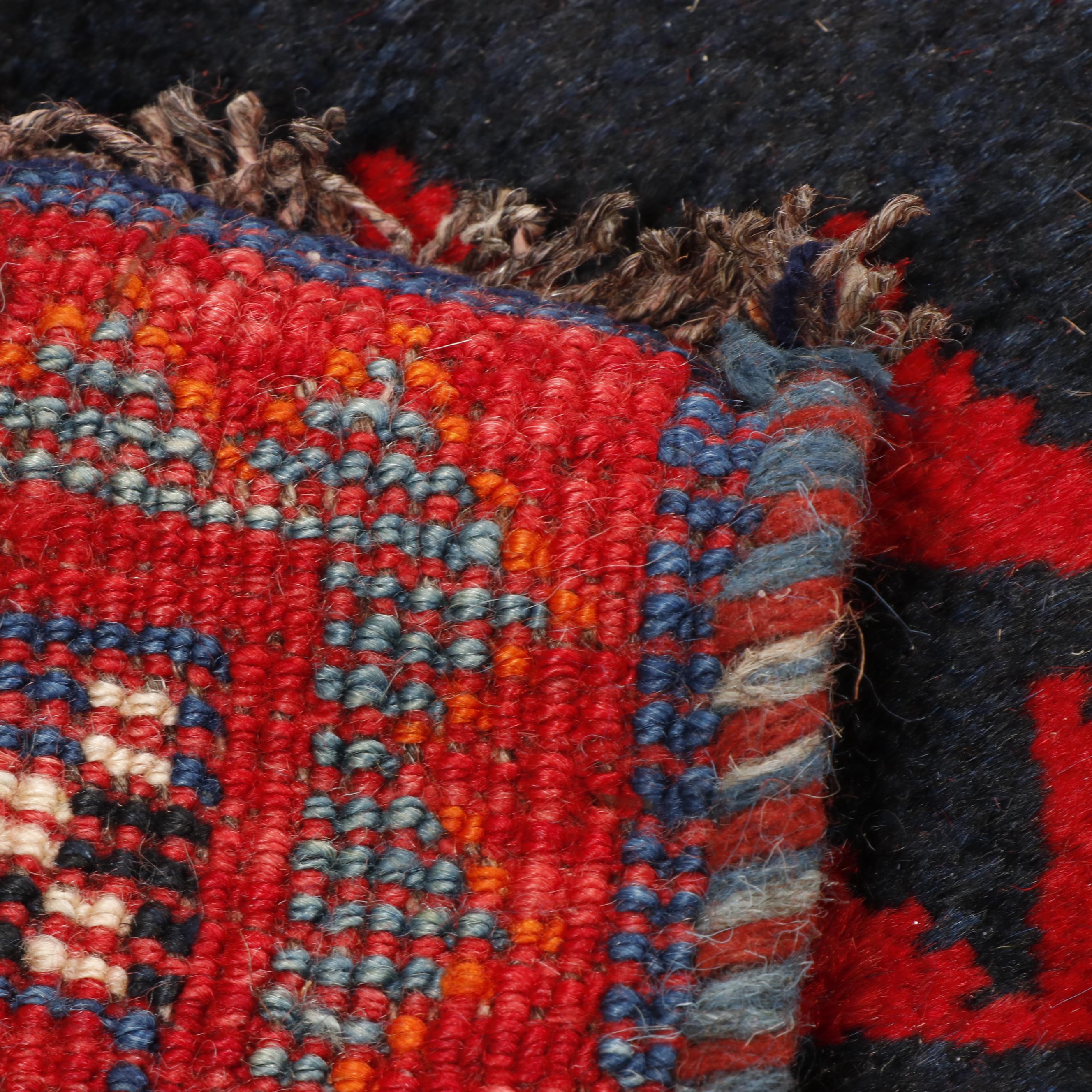 Hand-Knotted Persian Qashqai Wool Rug