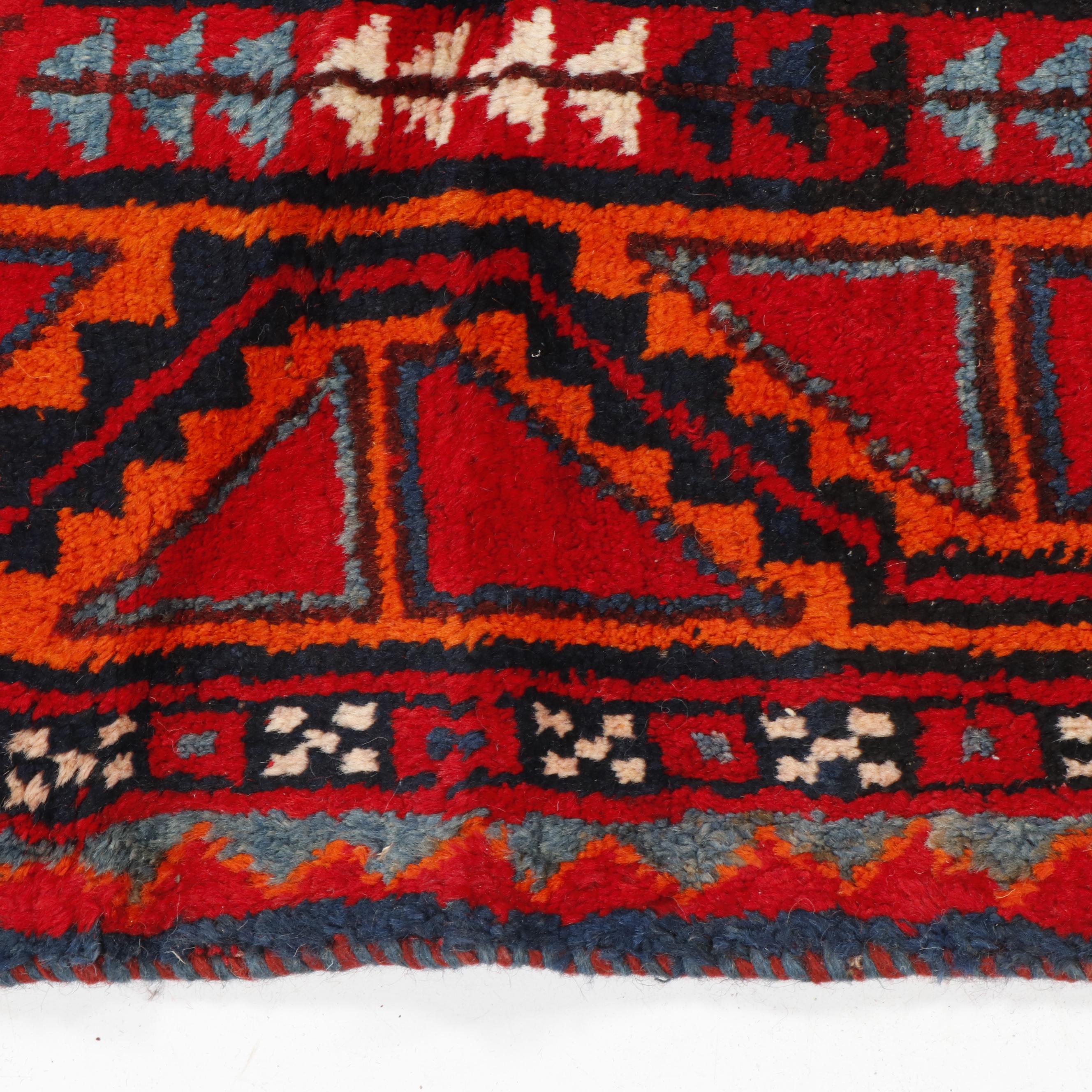 Hand-Knotted Persian Qashqai Wool Rug