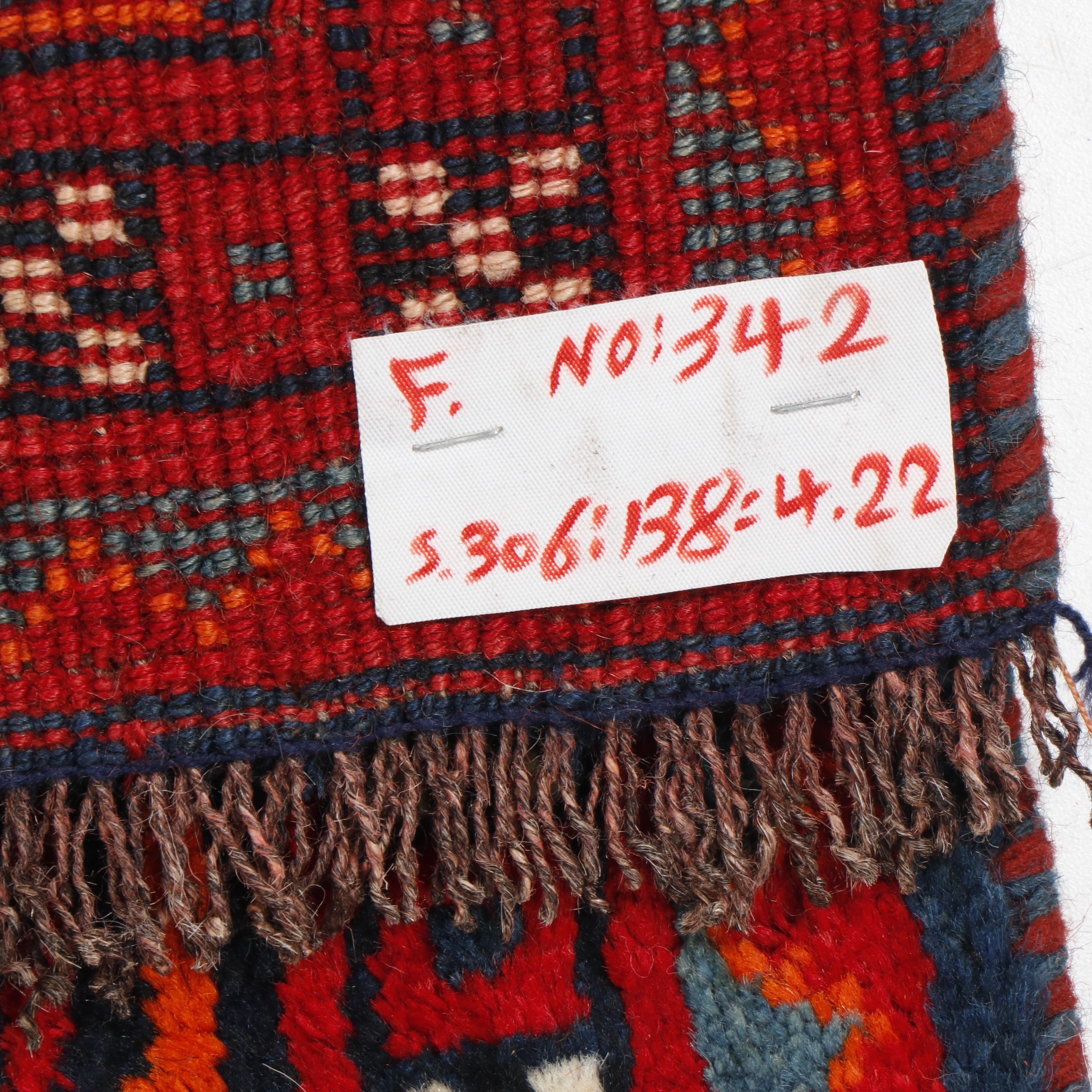 Hand-Knotted Persian Qashqai Wool Rug