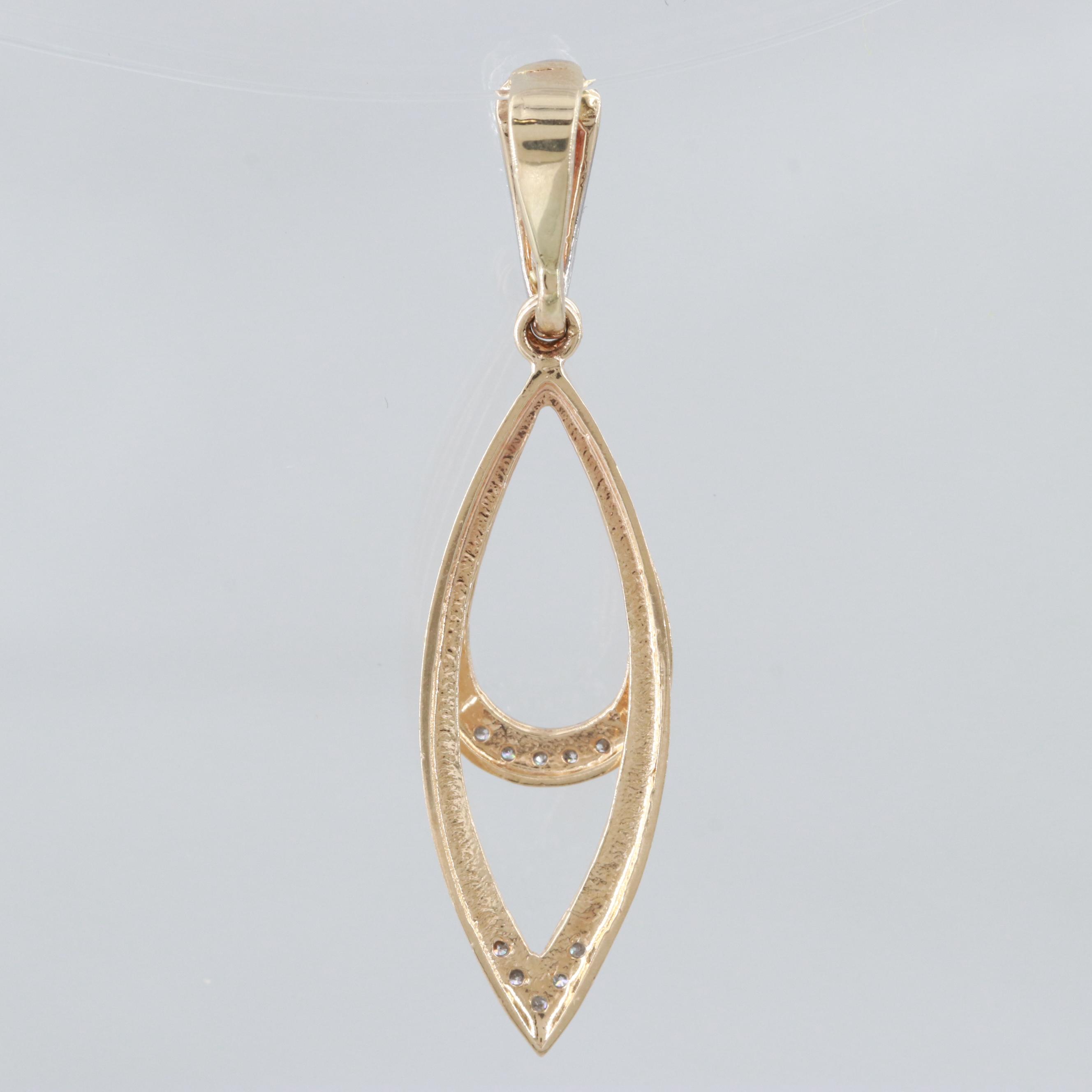 14K Yellow Gold Diamond Pendant