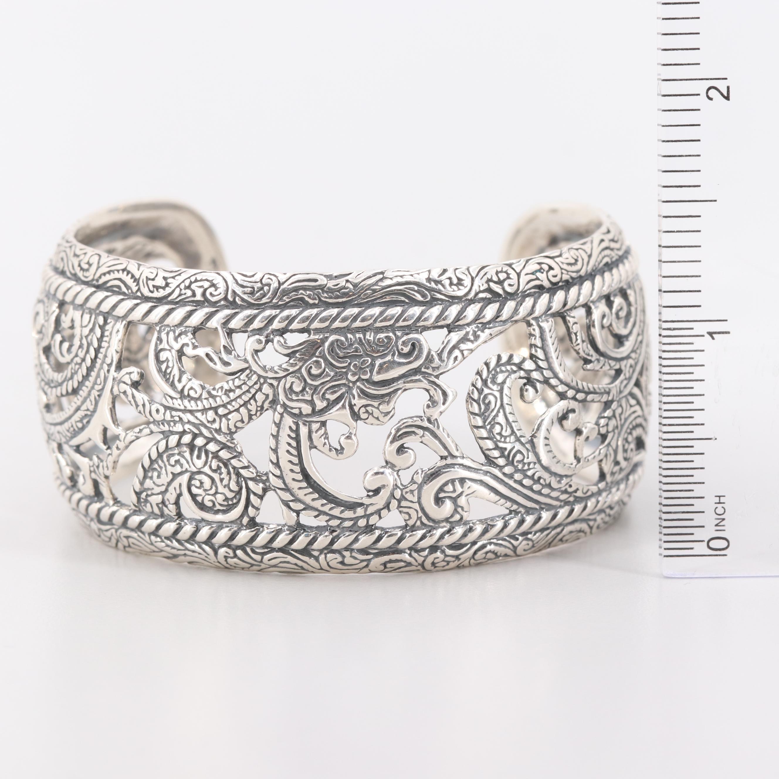 Sterling Silver Openwork Cuff