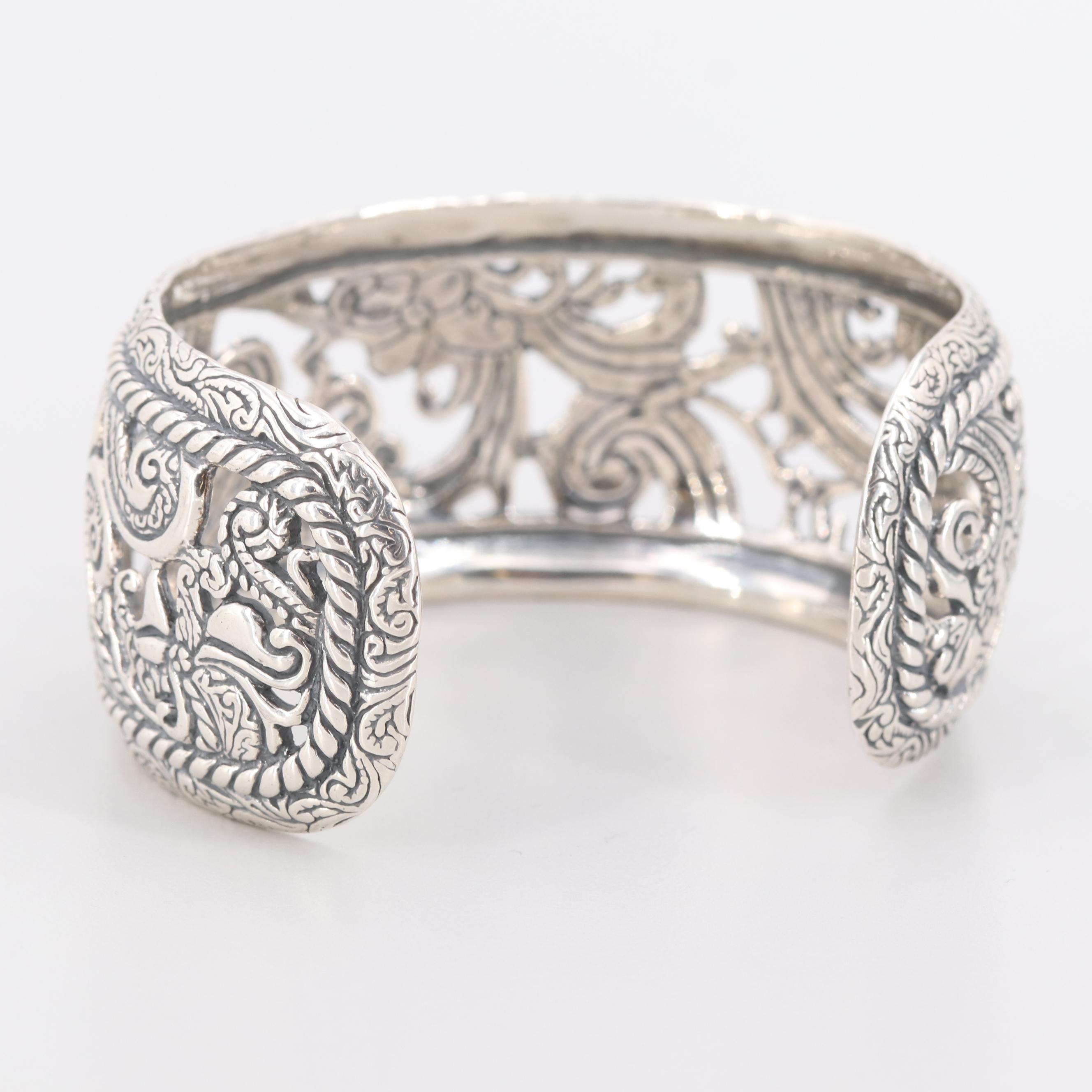 Sterling Silver Openwork Cuff
