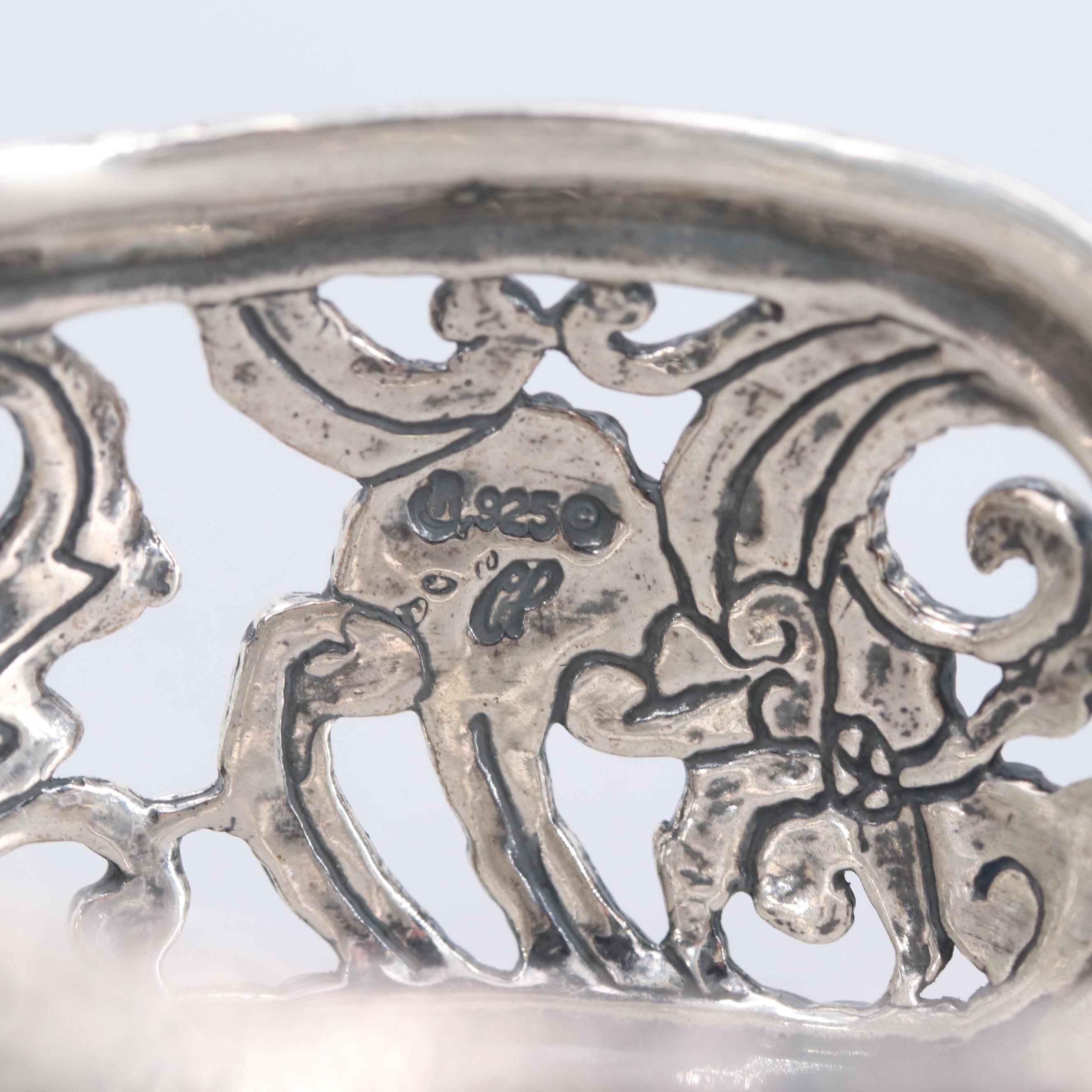 Sterling Silver Openwork Cuff