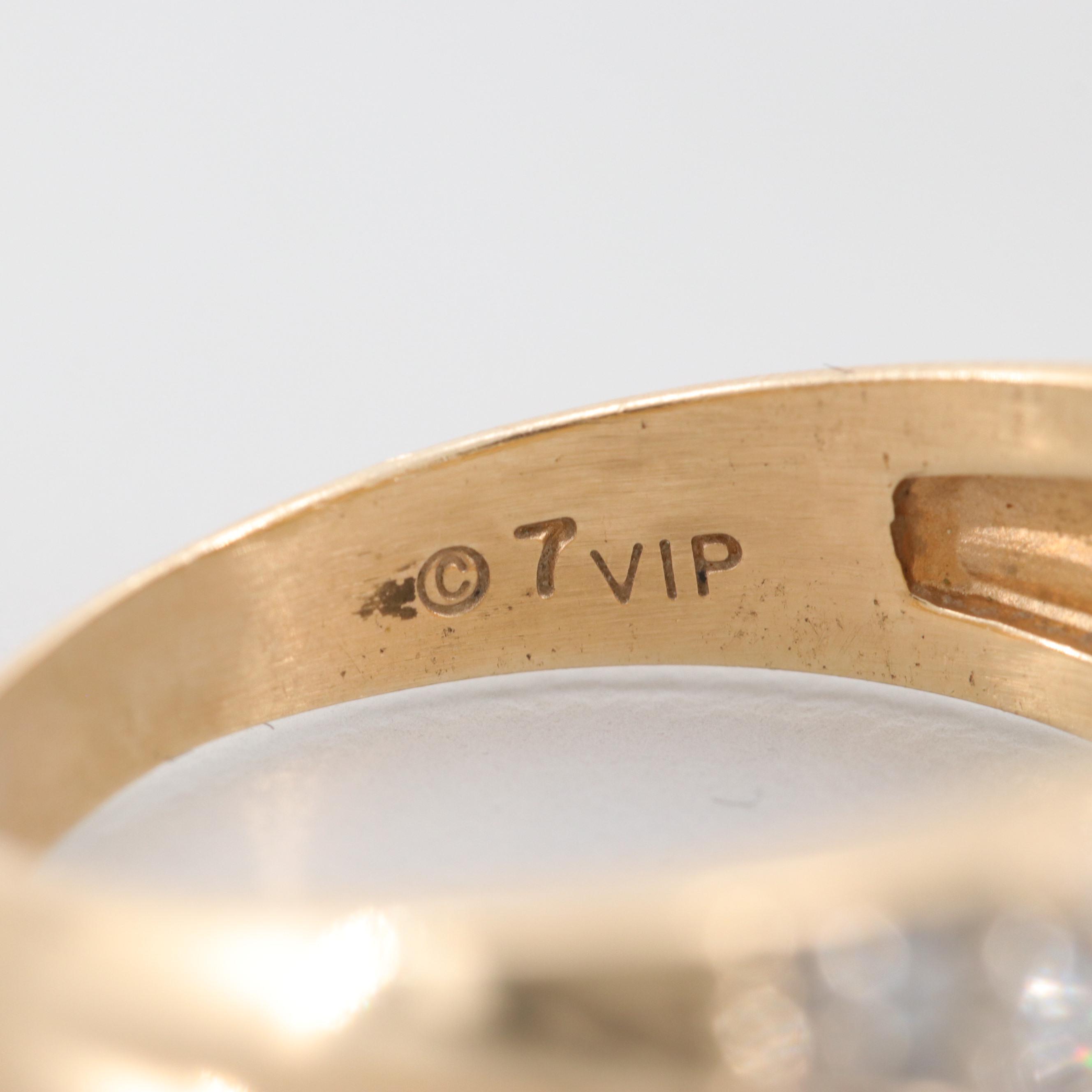 14K Yellow Gold Diamond Ring