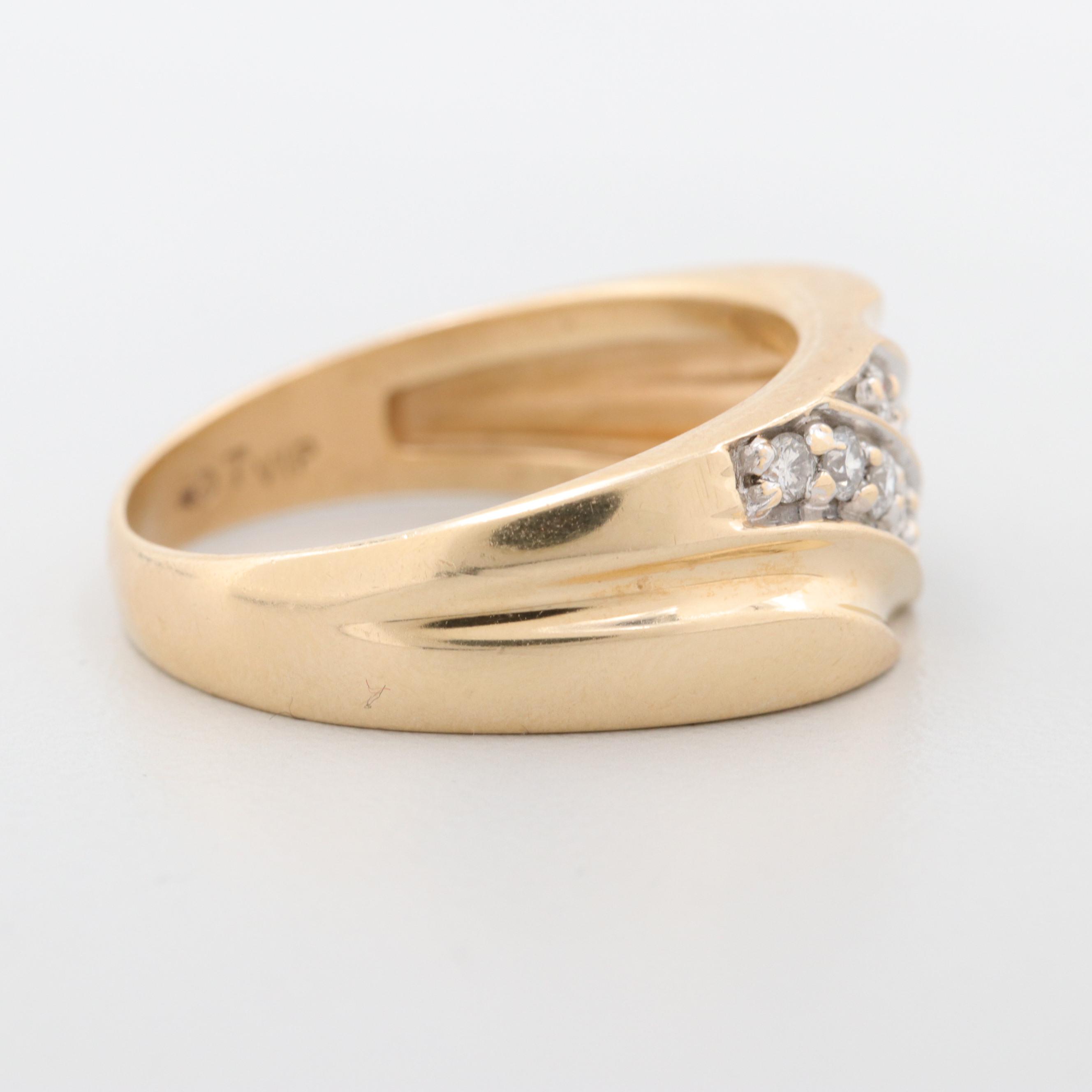 14K Yellow Gold Diamond Ring