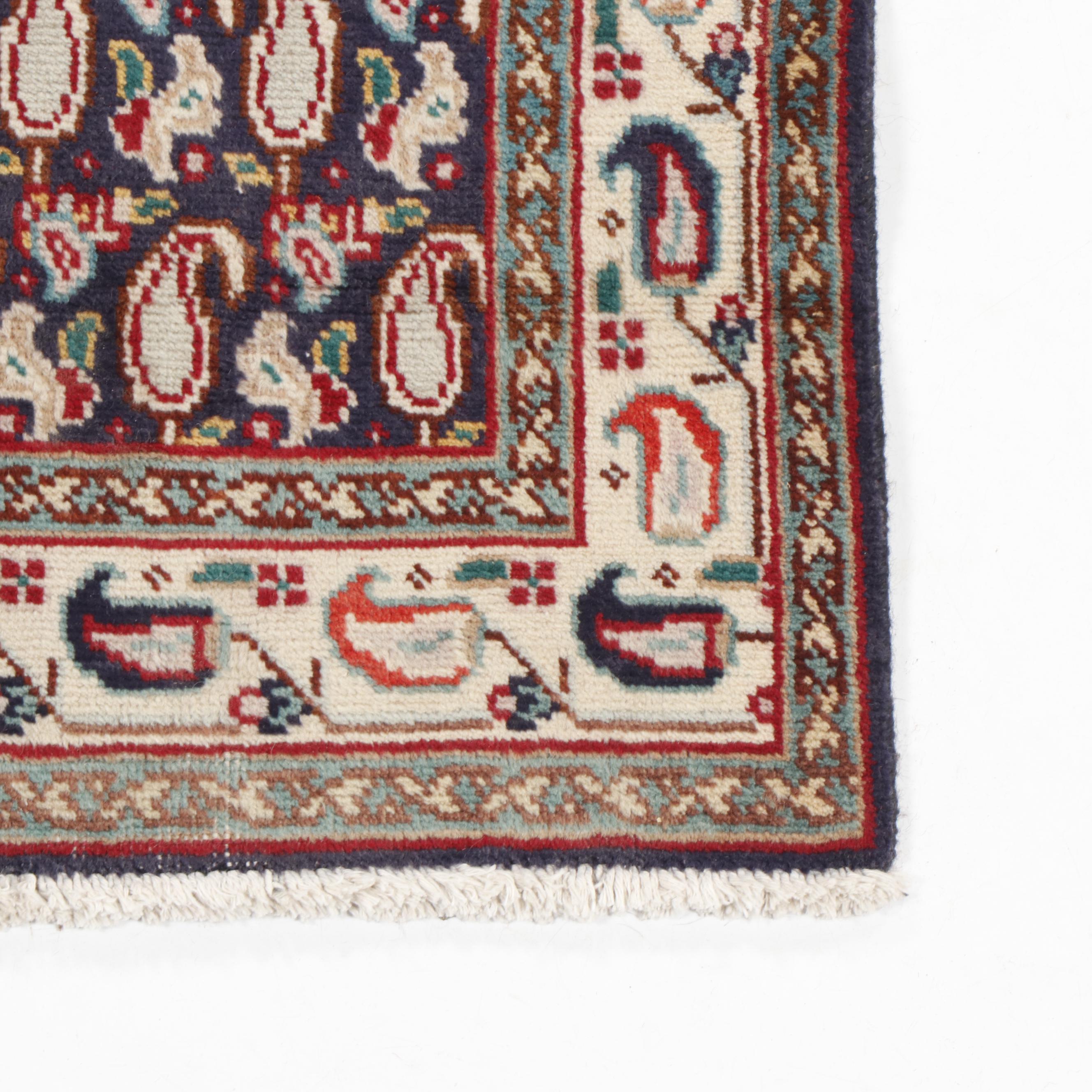 Hand-Knotted Persian Hamadan"Boteh" Wool Rug