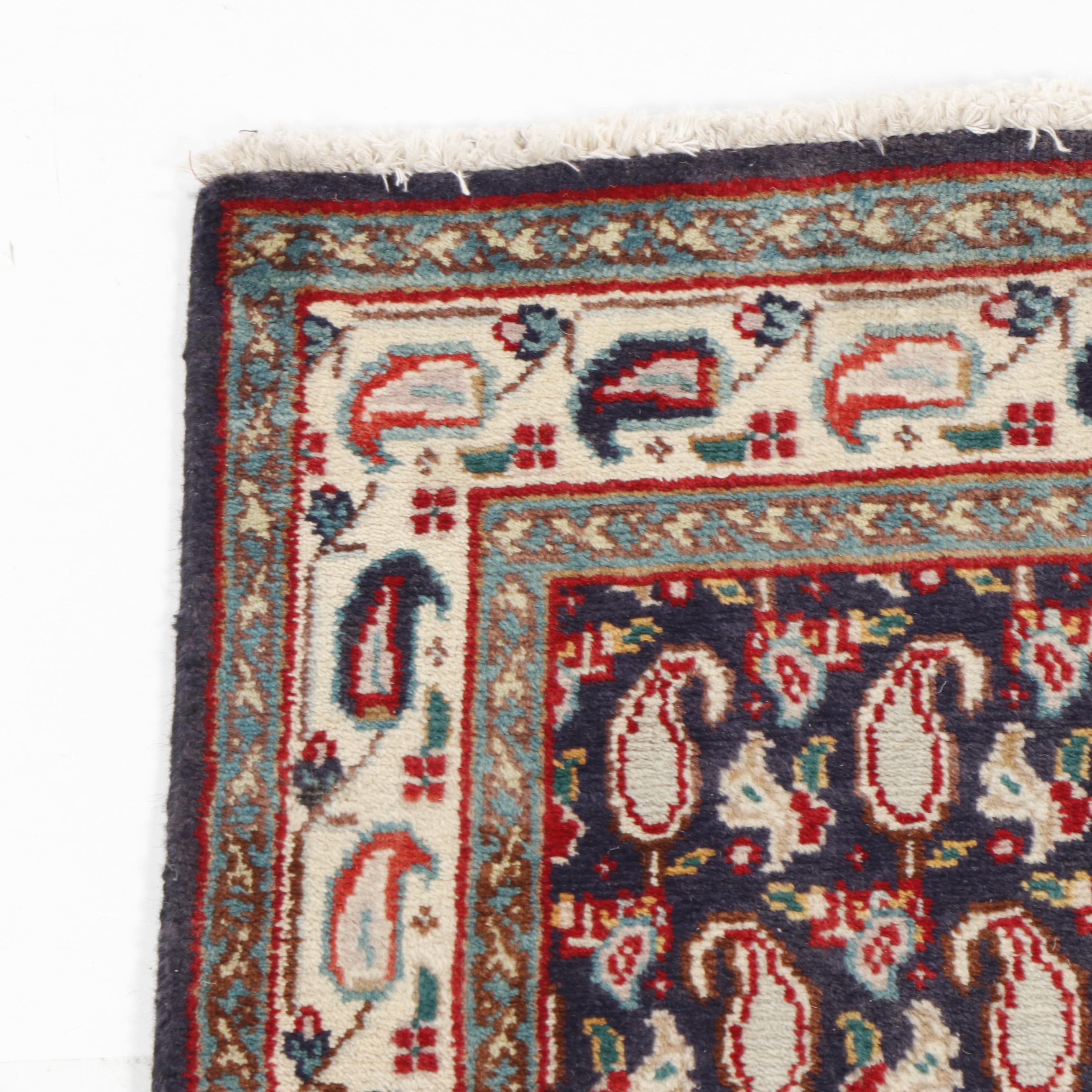 Hand-Knotted Persian Hamadan"Boteh" Wool Rug