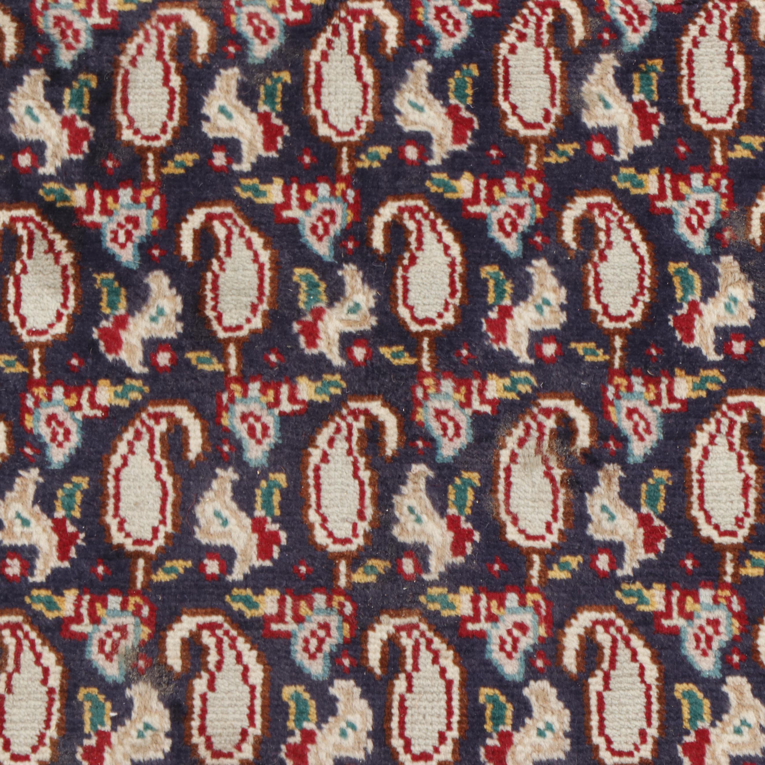 Hand-Knotted Persian Hamadan"Boteh" Wool Rug