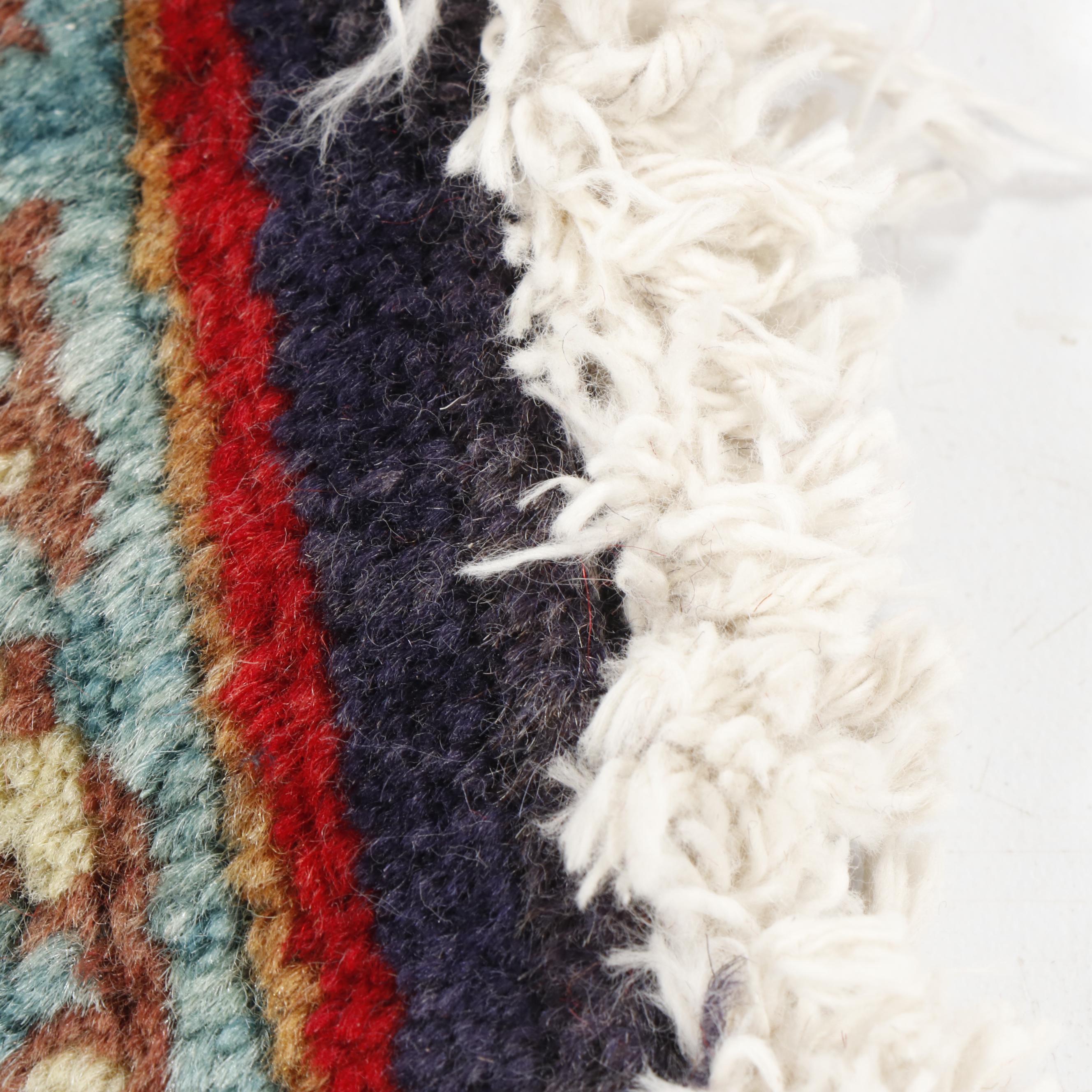 Hand-Knotted Persian Hamadan"Boteh" Wool Rug