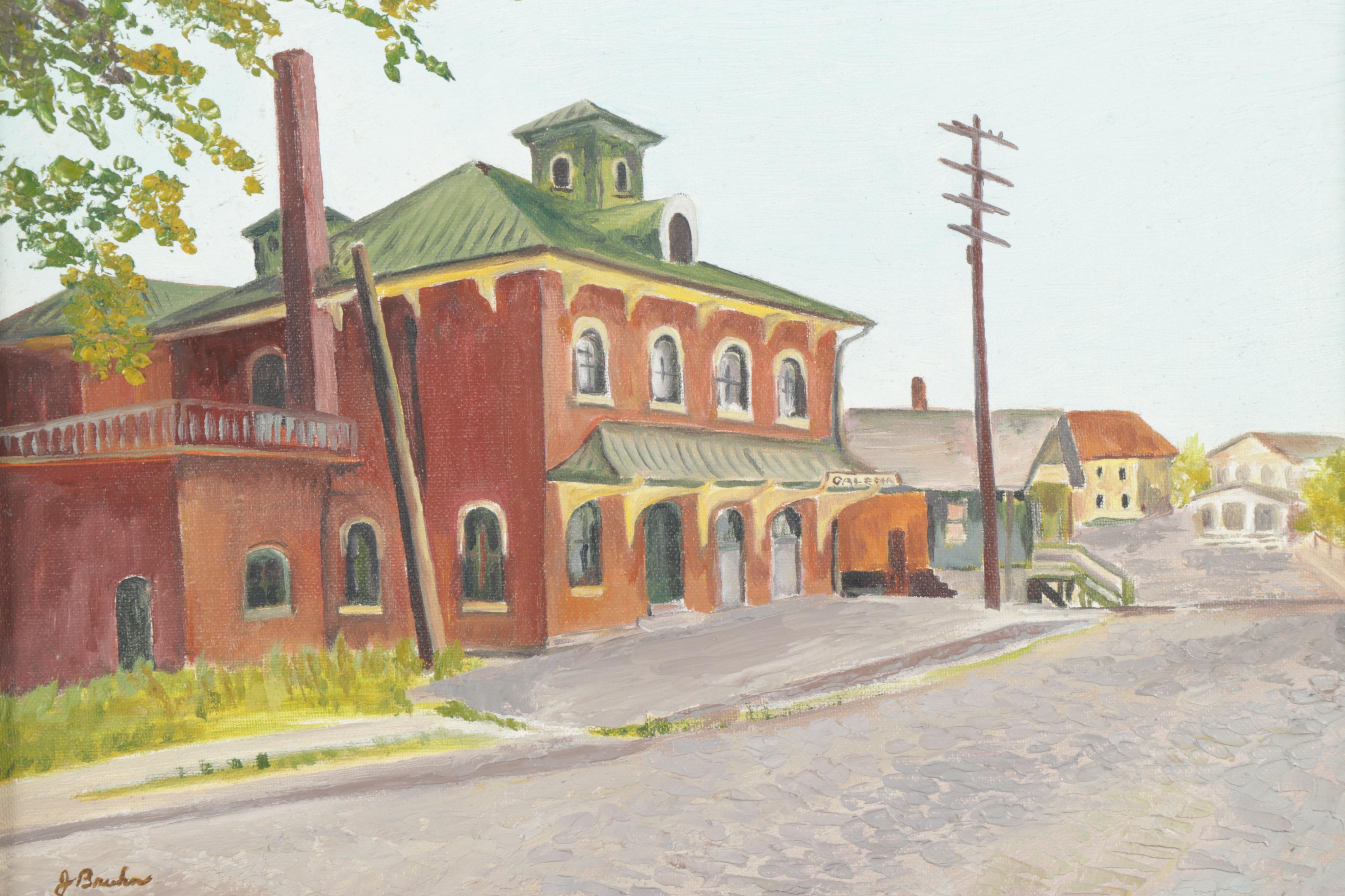 Jean Bruhn Oil Painting "Galena Depot"