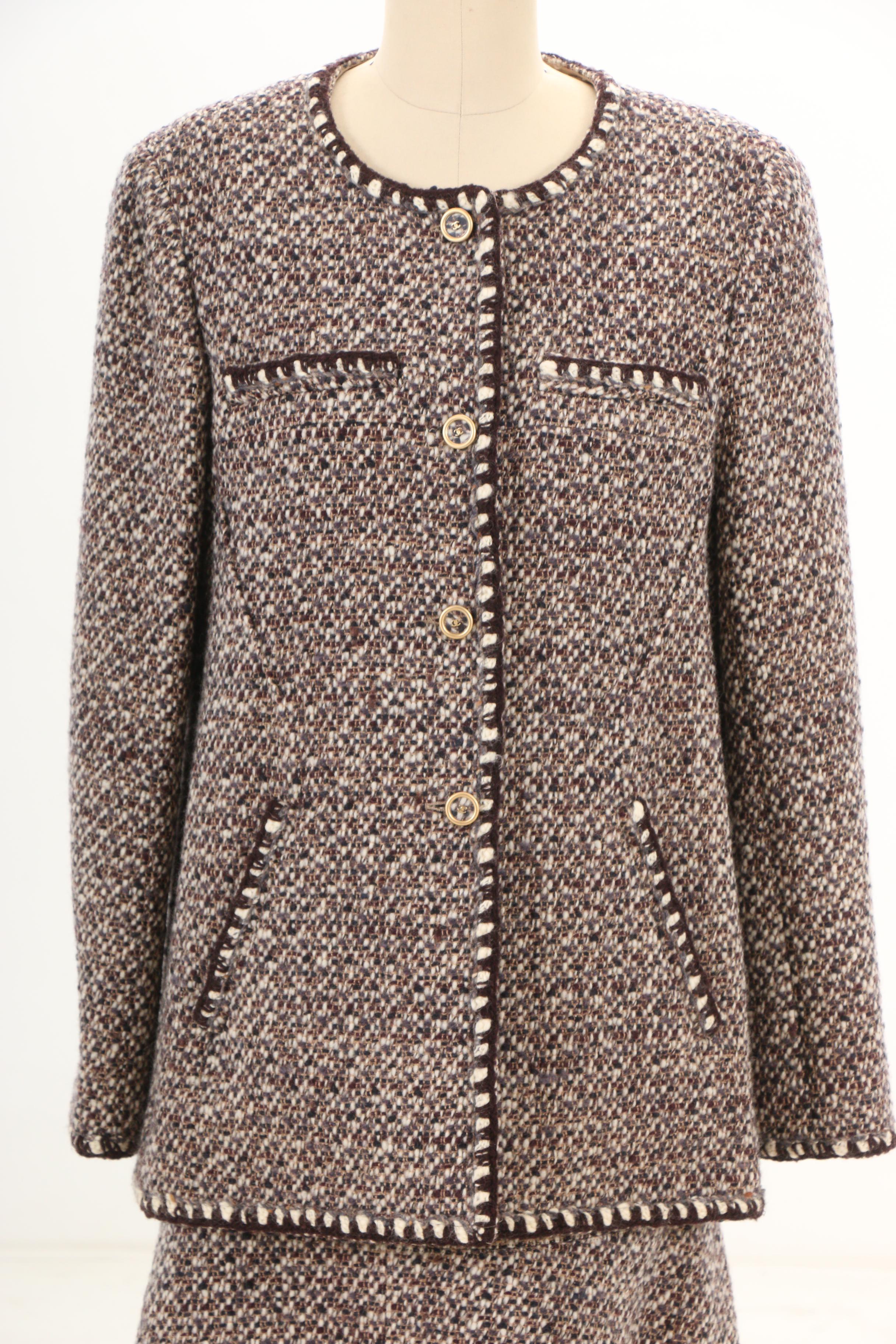 Chanel Fall/Winter 2001 Runway Collection Tweed Skirt Suit