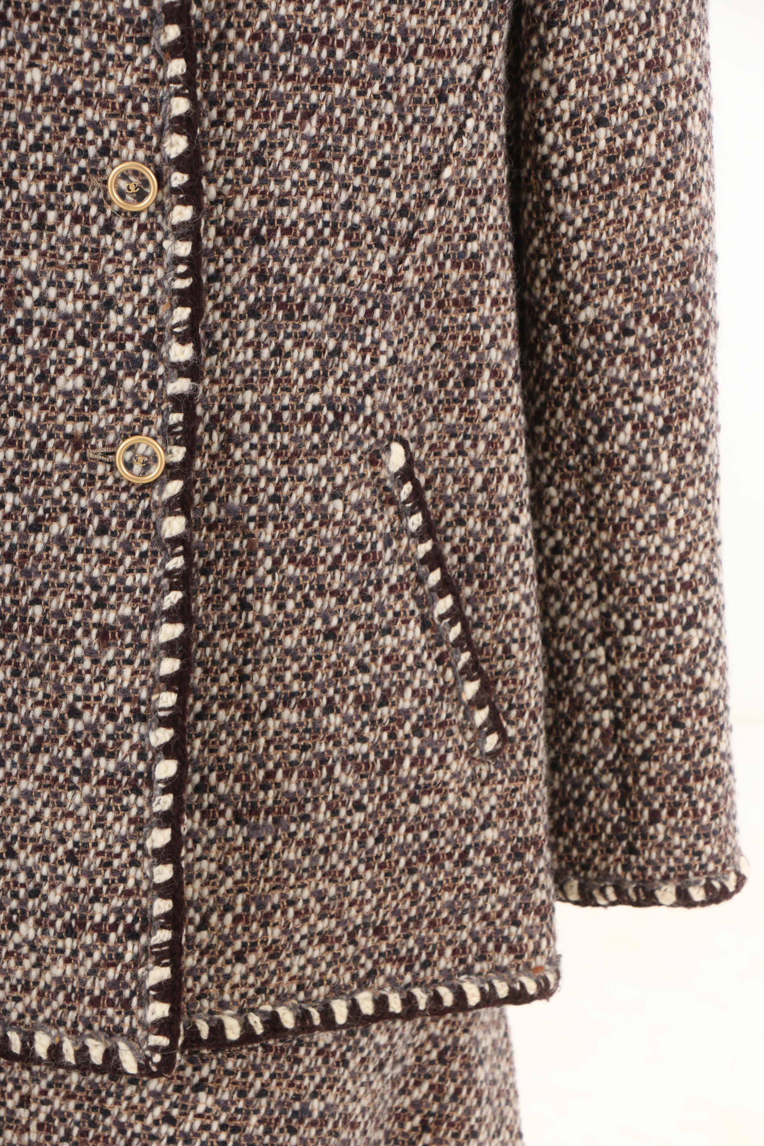 Chanel Fall/Winter 2001 Runway Collection Tweed Skirt Suit
